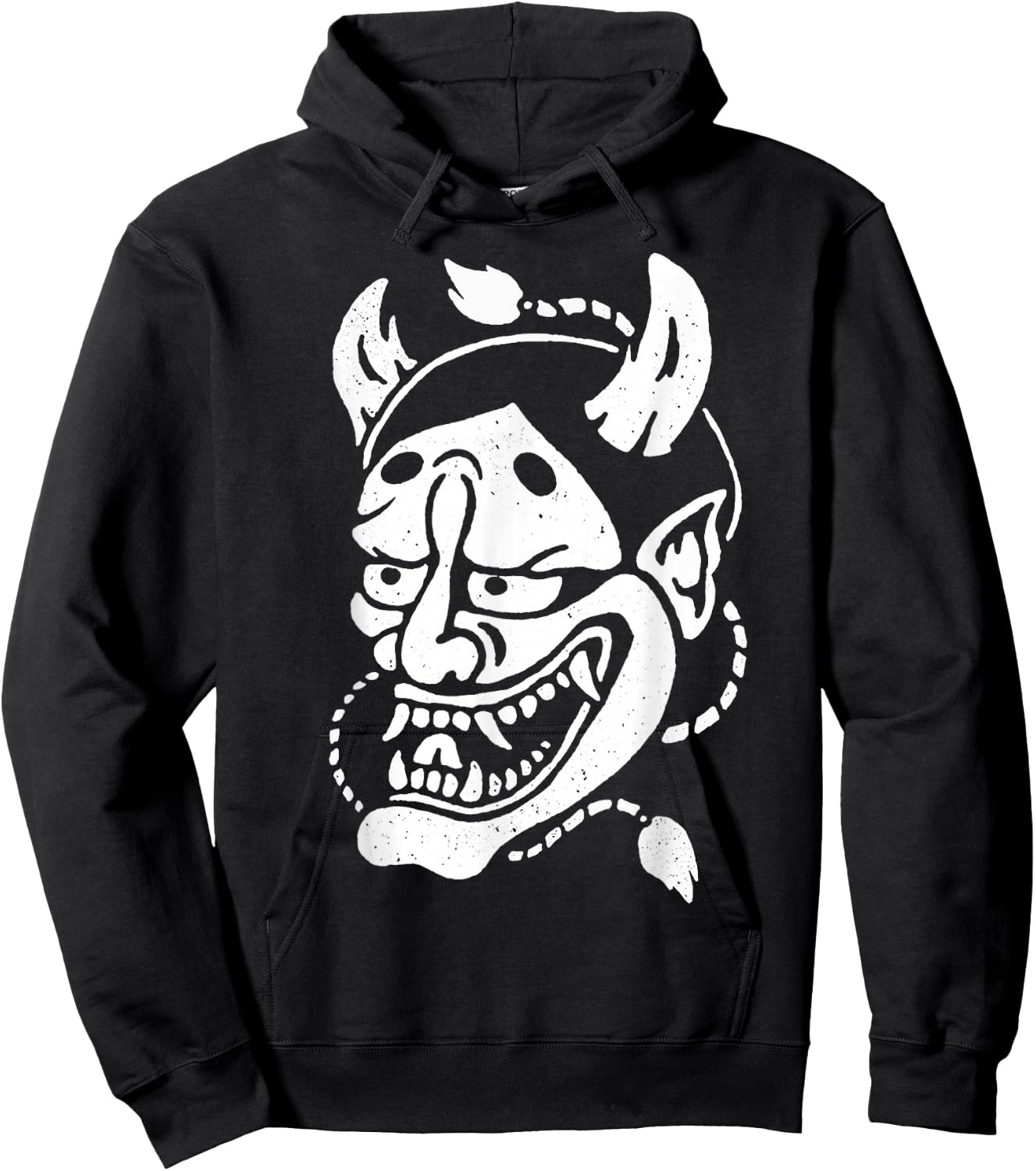 Urban Empyre Hannya Mask Oni Demon , Small, Black Hoodie - Hoodie | Black