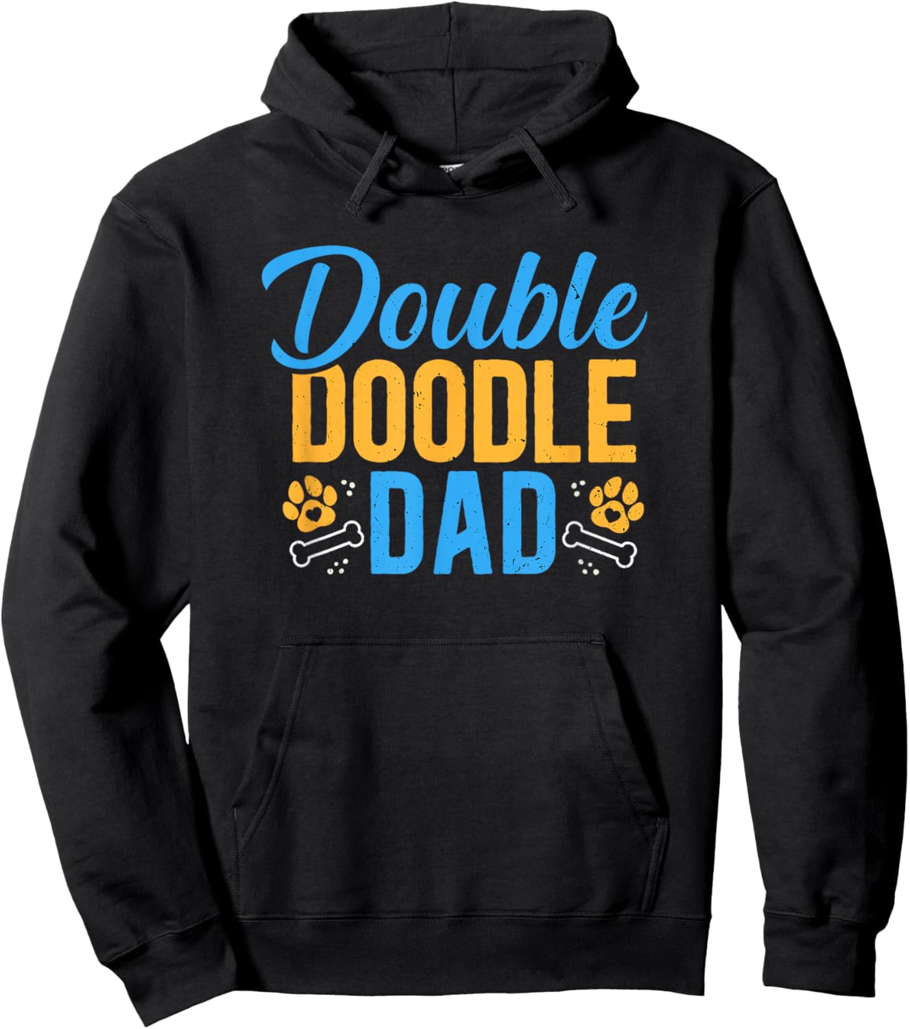 Double Doodle Dad Funny Dog Lovers Hoodie - Hoodie | Black