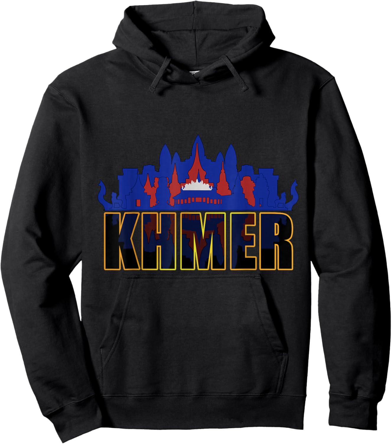 Cambodia Cambodian Khmer Proud Old History Temple Pagoda Hoodie - Hoodie | Black
