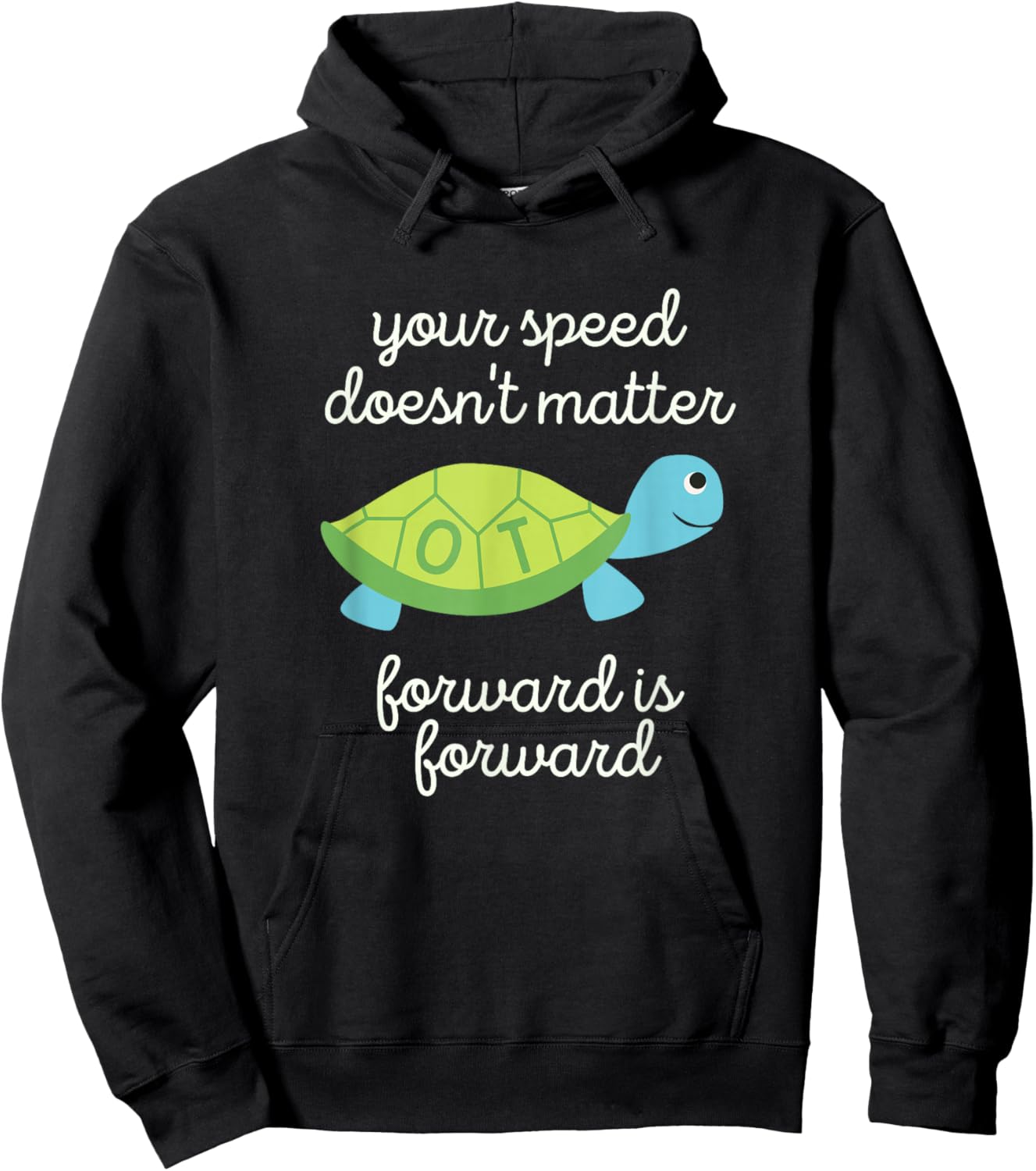 Pediatric OT Occupational Therapy April OT Month Cute Turtle Hoodie - Hoodie | Black