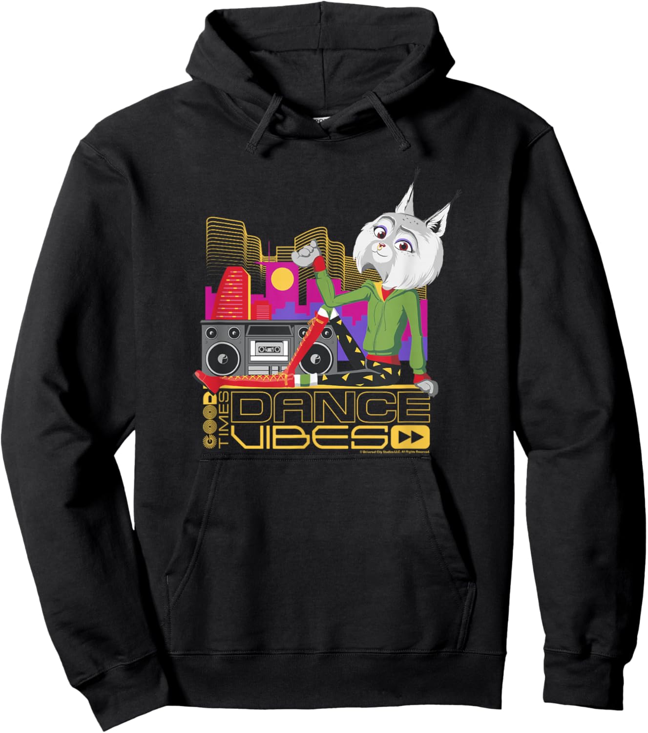 Sing 2 Nooshy Retro City Poster Hoodie - Hoodie | Black