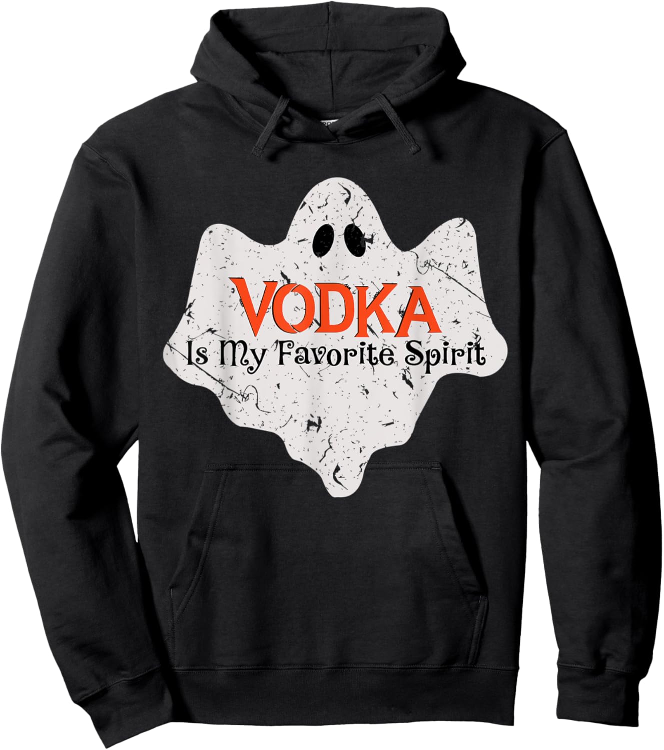 My Favorite Spirit Is Vodka Shirt Funny Halloween Costume Hoodie - Hoodie | Black