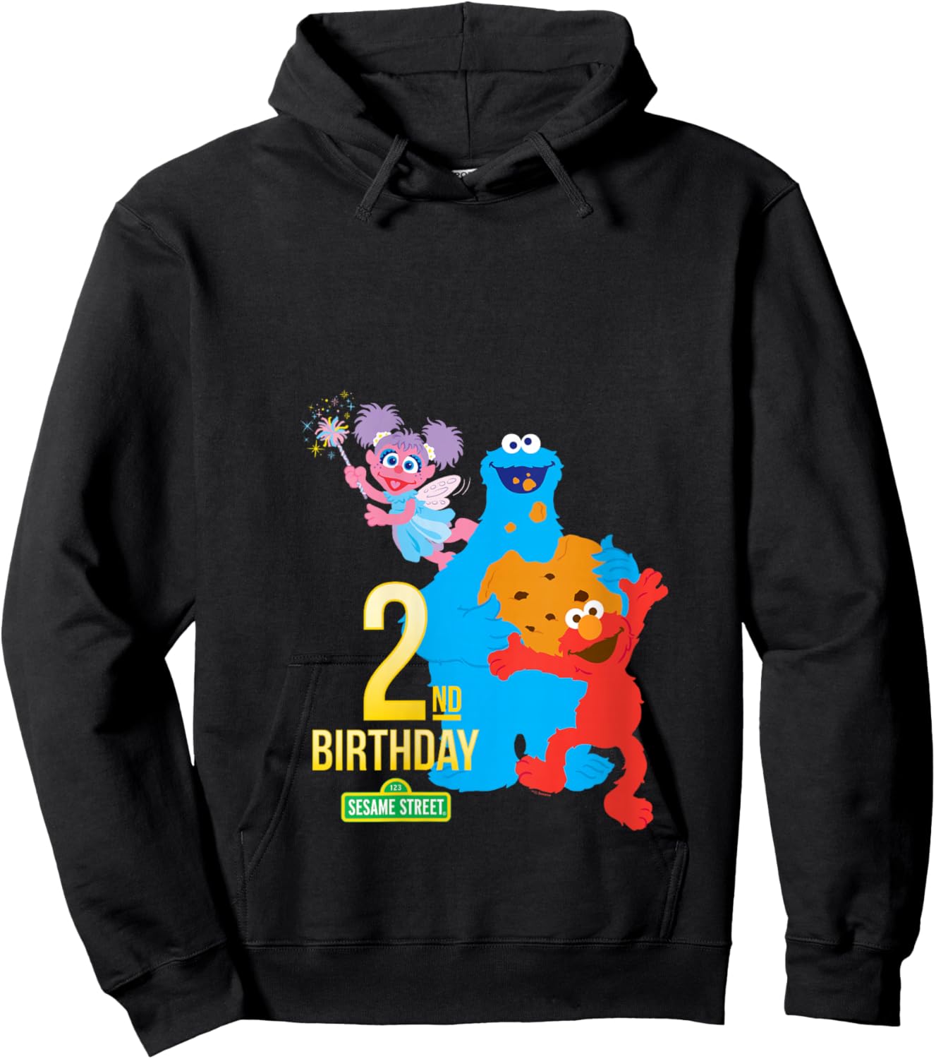 Sesame Street 2nd Birthday V-Neck Hoodie - Hoodie | Black