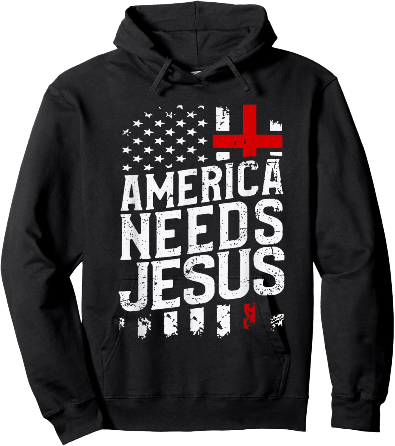 America Needs Jesus Hoodie - Hoodie | Black