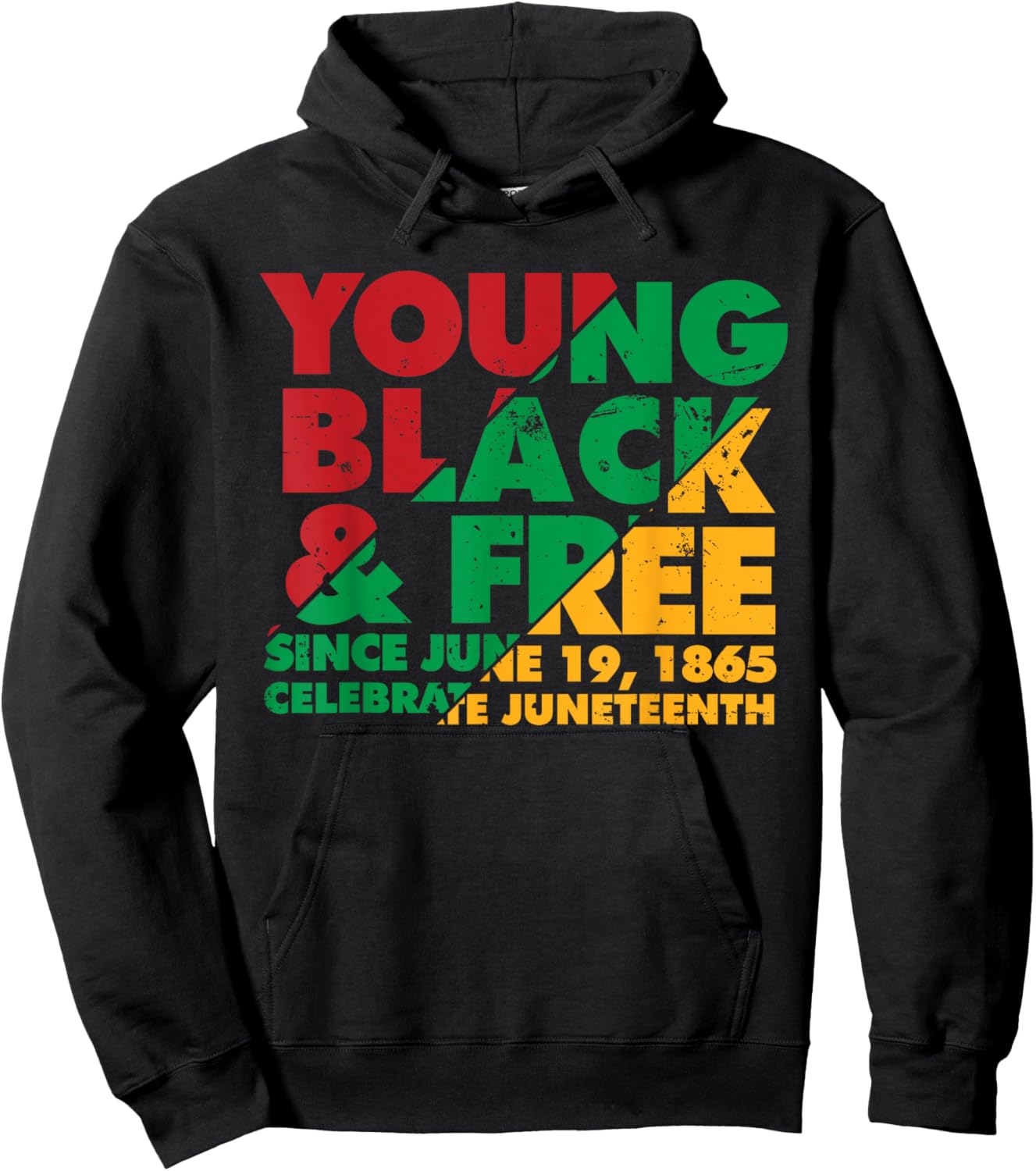 Young Black and Free novelty Juneteenth Hoodie - Hoodie | Black