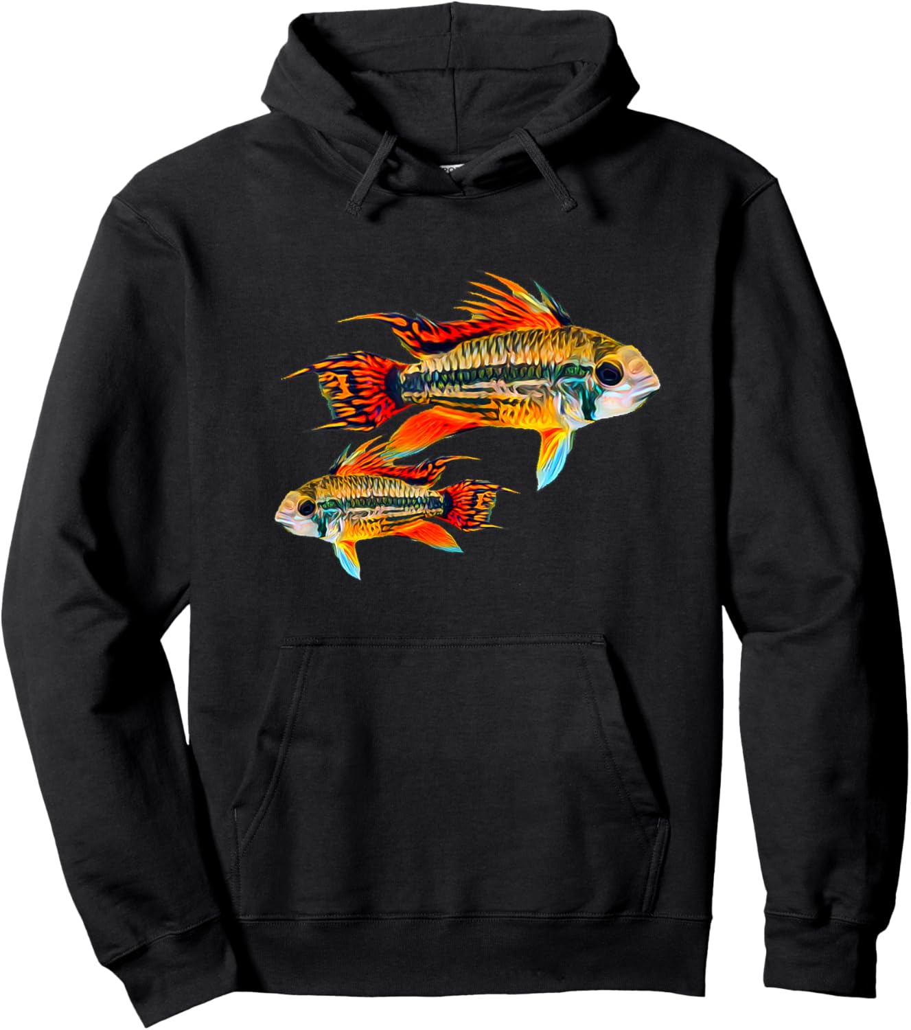 Cockatoo Dwarf Cichlid Apistogramma Cichlids Aquarium Hoodie - Hoodie | Black