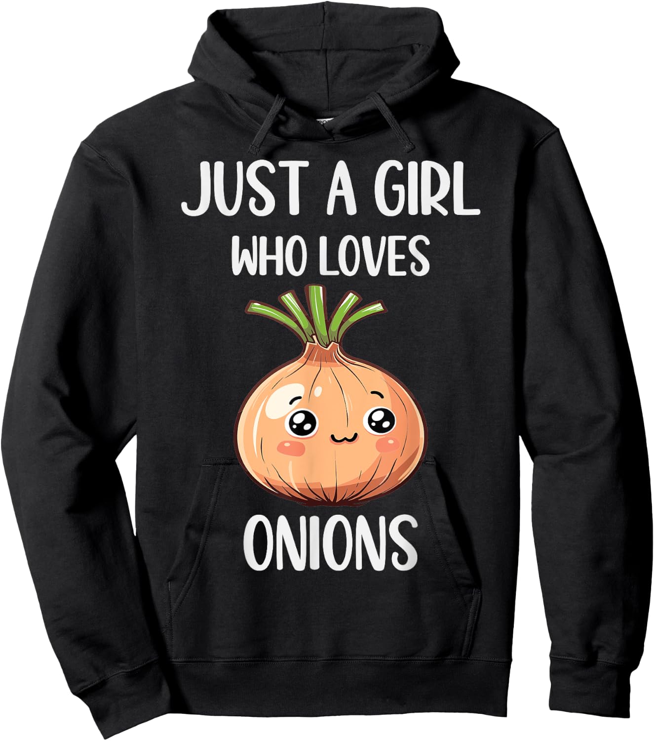 Funny Onions Lovers Gift Just A Girl Who Loves Onions Hoodie - Hoodie | Black