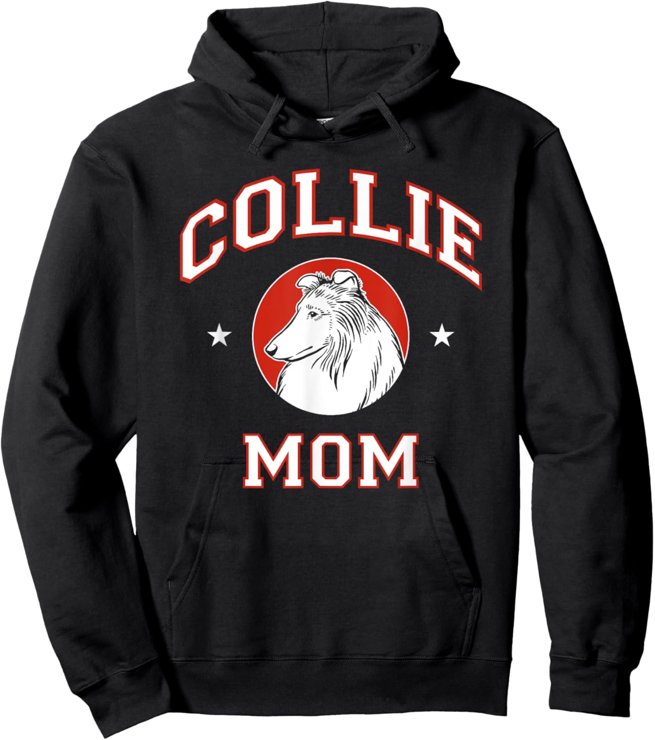 Rough Collie Mom Dog Mother Hoodie - Hoodie | Black
