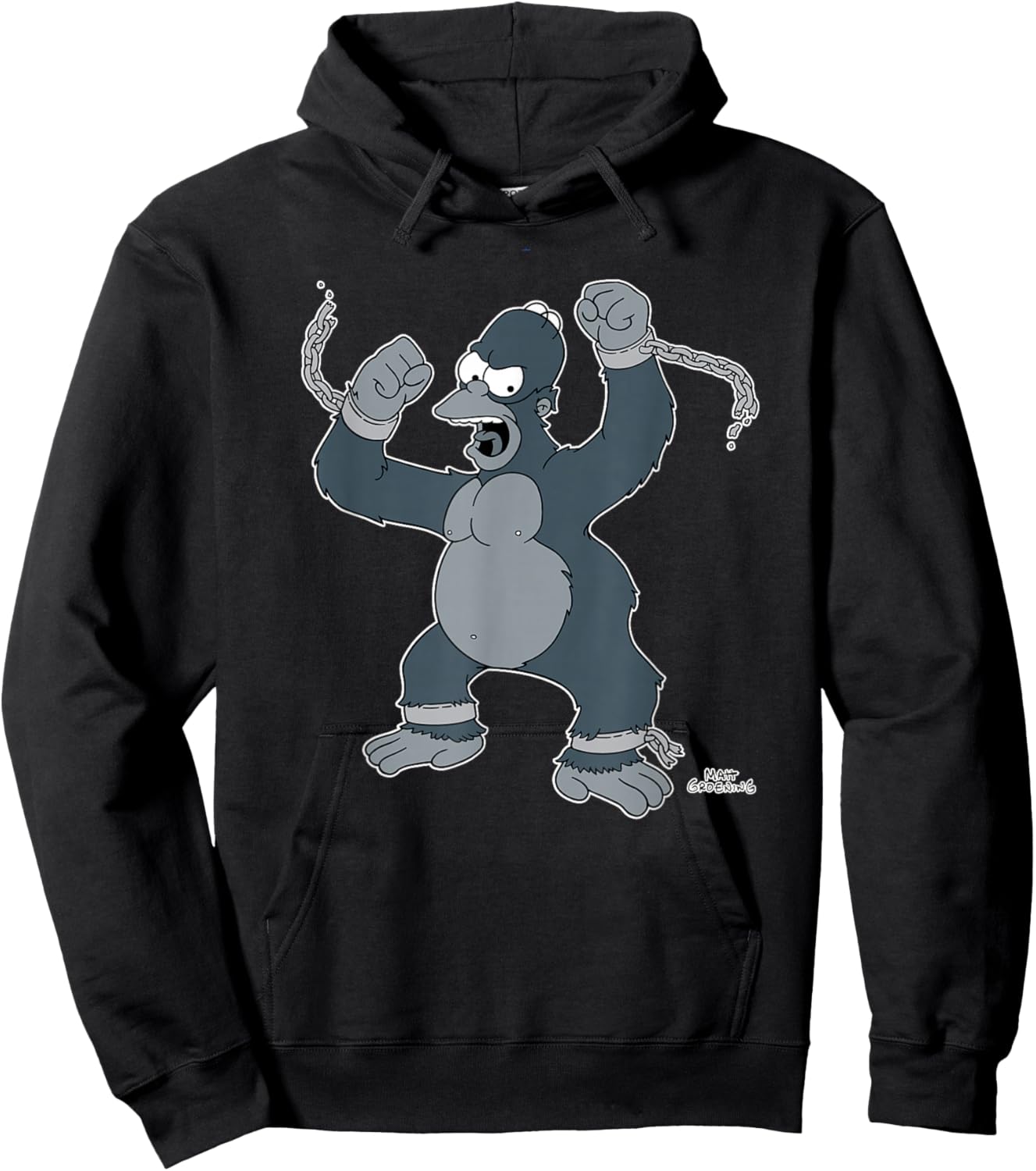 The Simpsons Treehouse of Horror Homer King Kong Hoodie - Hoodie | Black