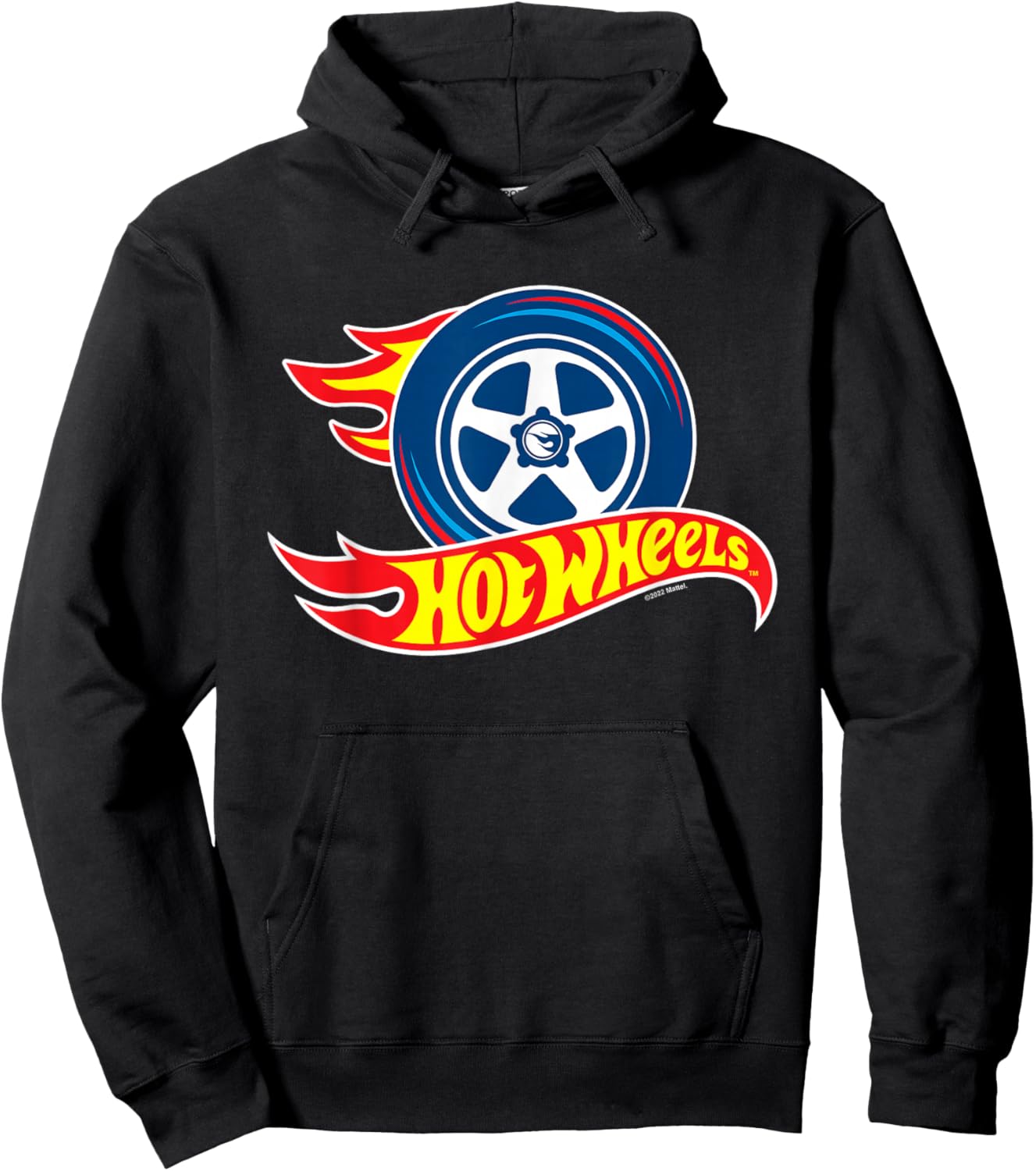 Hot Wheels - Flaming Tire Logo Hoodie - Hoodie | Black