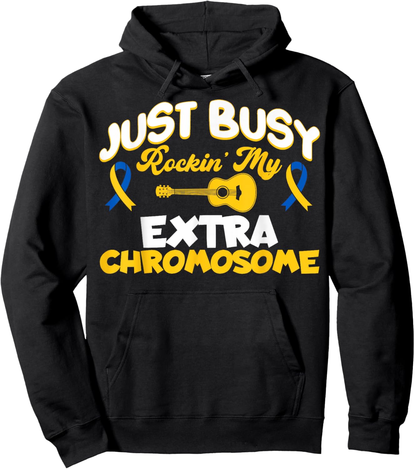 Cute Down Syndrome Awareness Rocking My Extra Chromosome Hoodie - Hoodie | Black