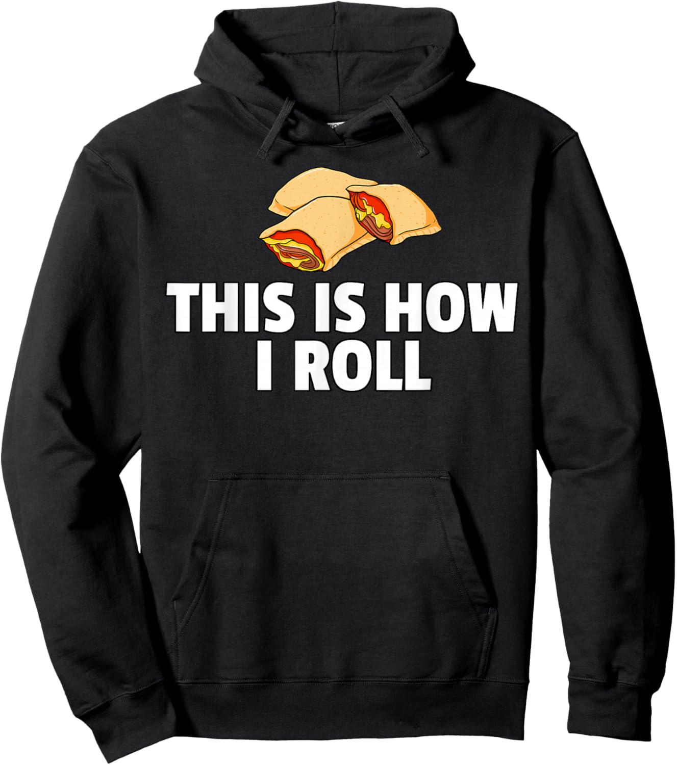 Pizza Rolls Funny Cheese Snack Hoodie - Hoodie | Black