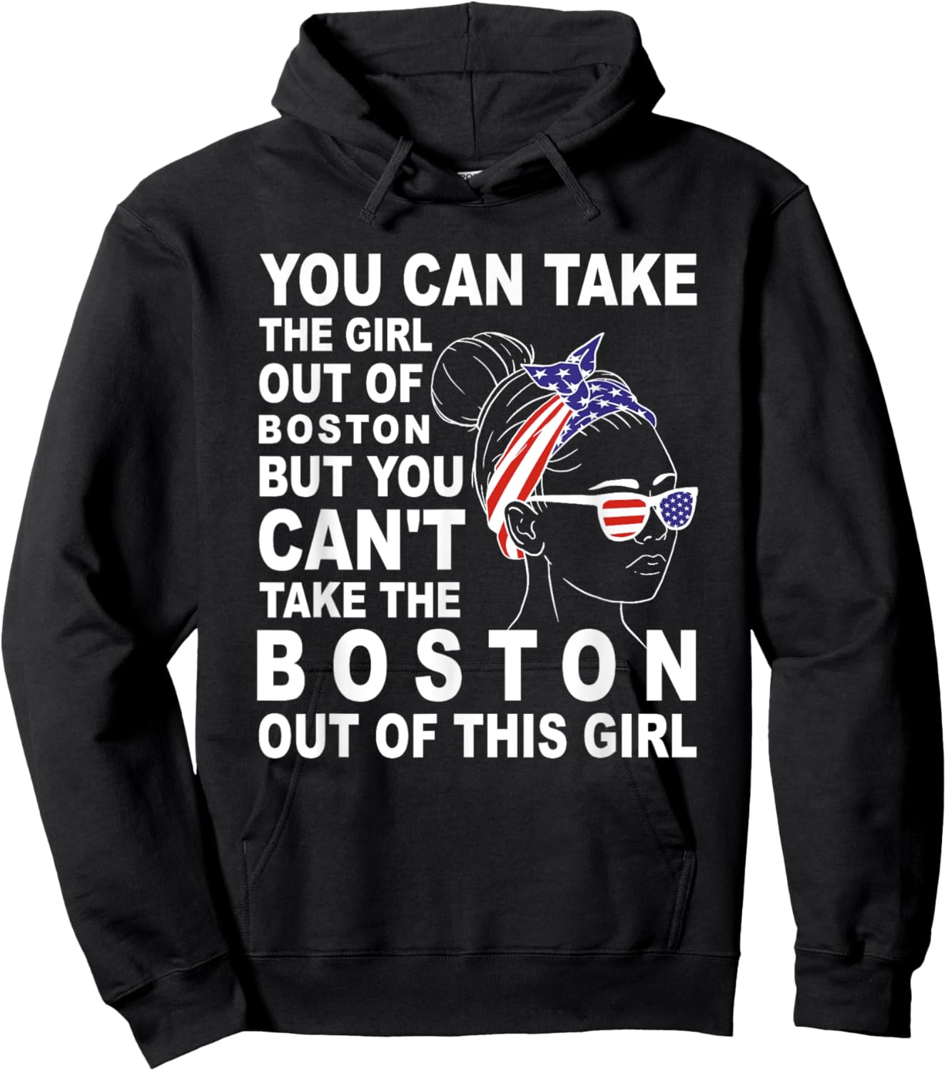 Girl From Boston - Classic Comic Boston Girl Hoodie - Hoodie | Black