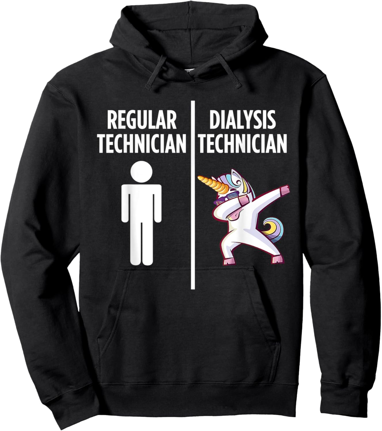Dialysis Technician Unicorn Nephrology Tech Hoodie - Hoodie | Black