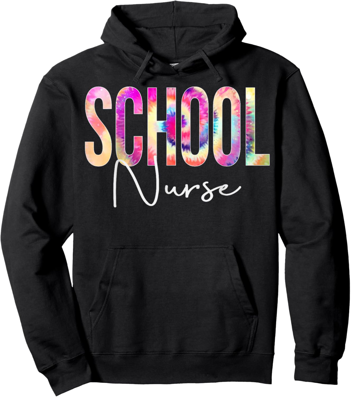 School Nurse Tie Dye Back To School women appreciation Hoodie - Hoodie | Black