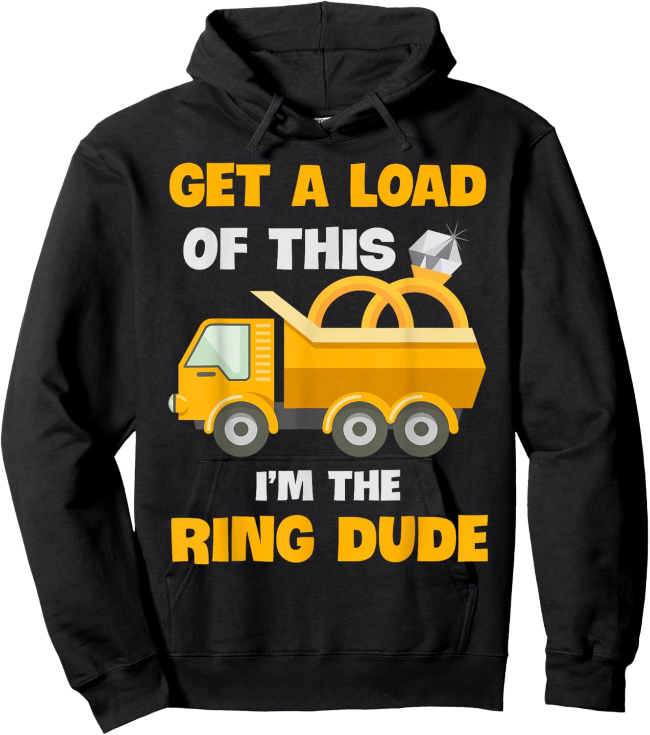 Ring Dude Wedding Truck Boy Bearer Security Hoodie - Hoodie | Black