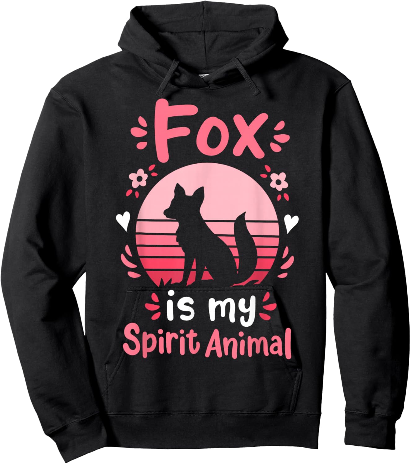 Fox Spirit Animal Hoodie - Hoodie | Black