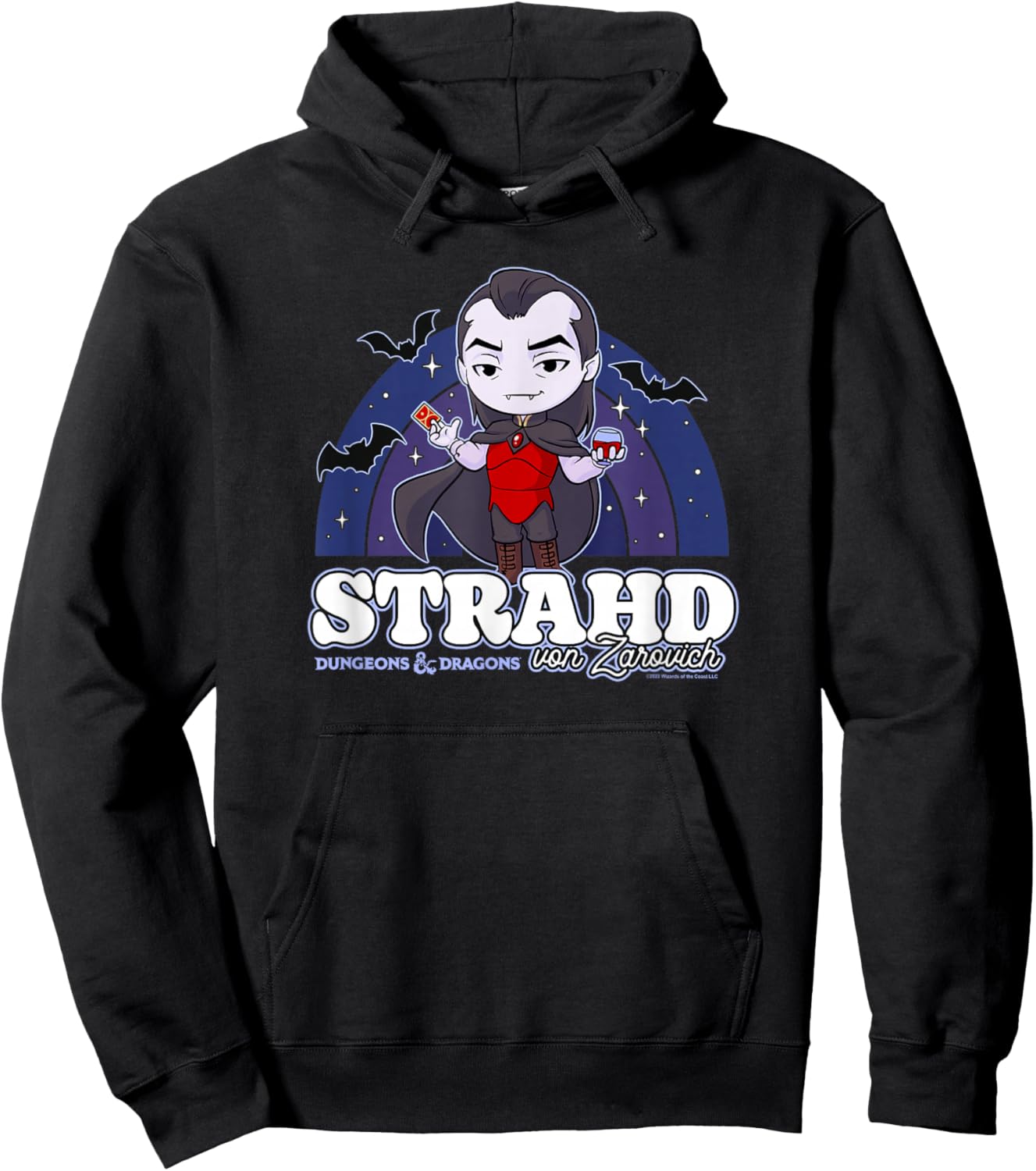 Dungeons & Dragons Strahd Von Zarovich Pride Rainbow Hoodie - Hoodie | Black