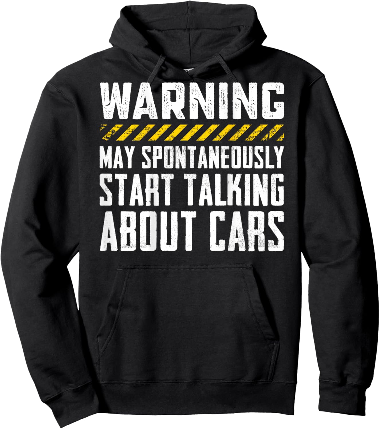 Warning May Start Talking About Cars - Funny Car (ON BACK) Hoodie - Hoodie | Black