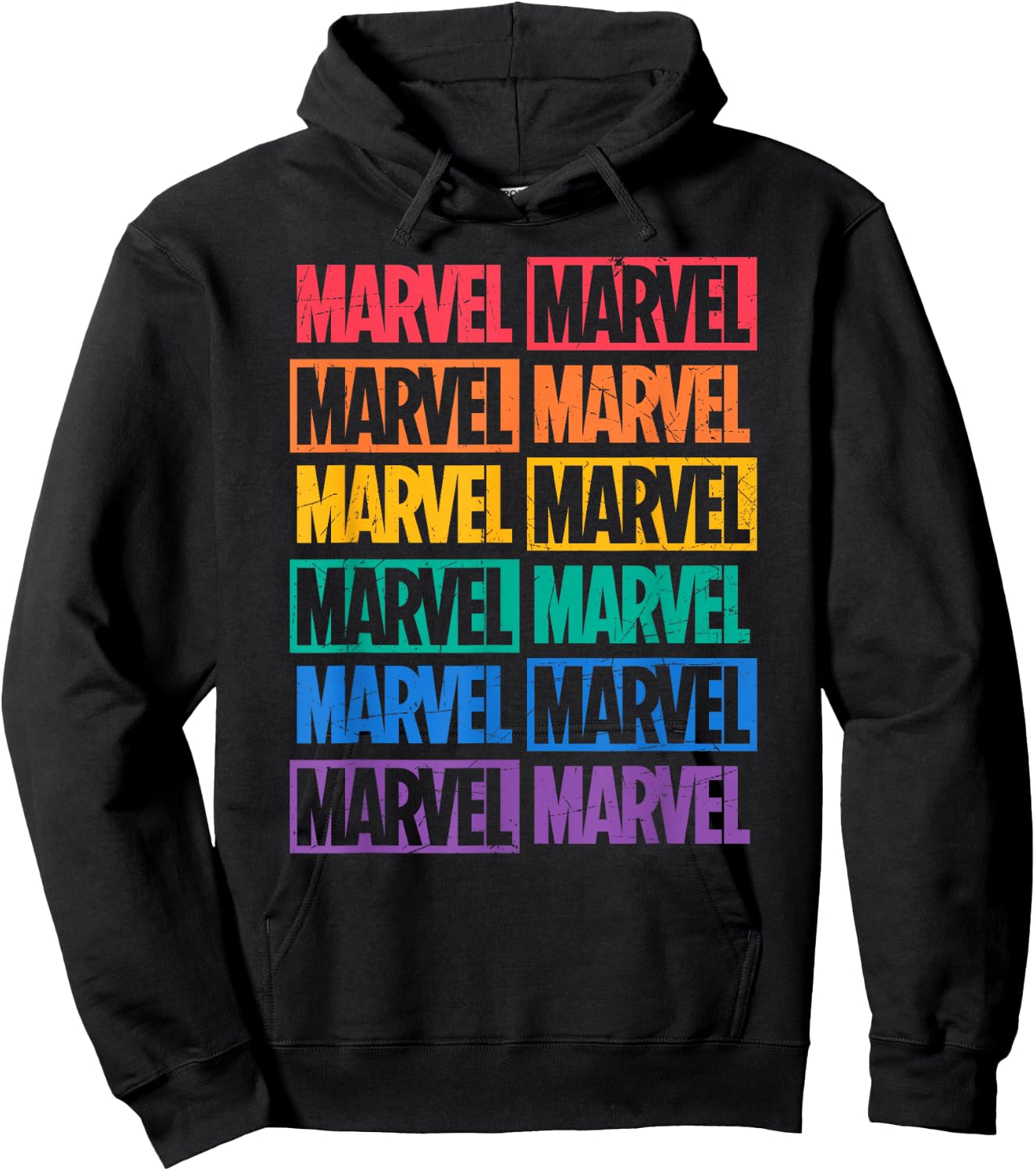 Marvel Logo Print Pride Hoodie - Hoodie | Black