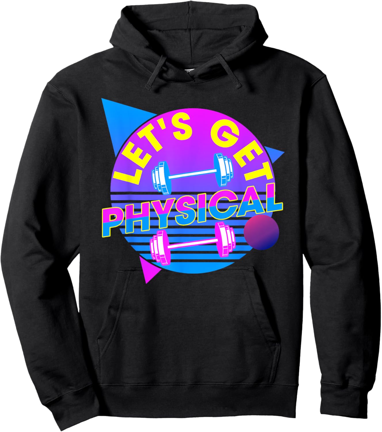Lets Get Physical - Gym Fitness 80's Workout Hoodie - Hoodie | Black