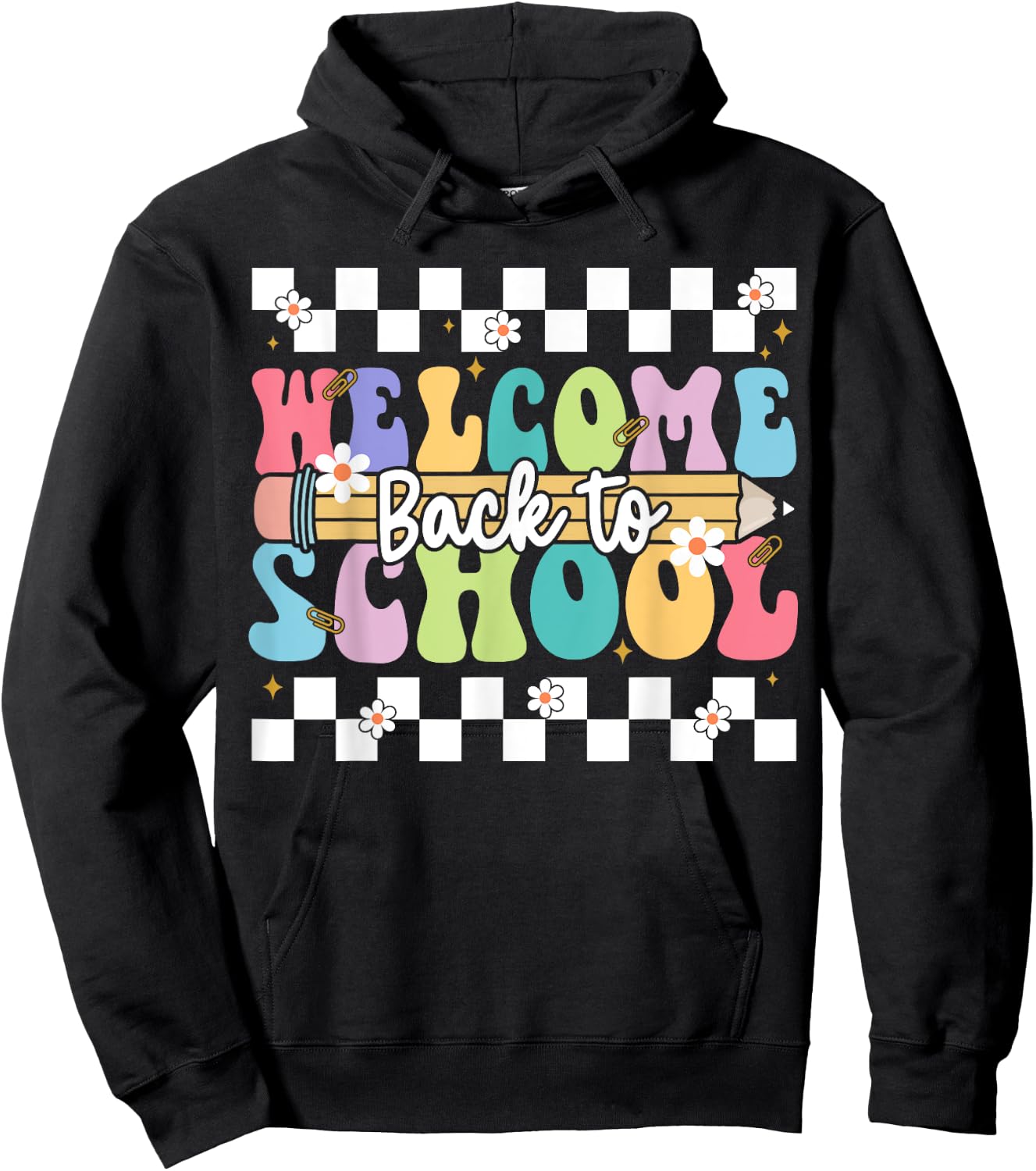 Welcome Back To School Happy First Day of School Teacher Hoodie - Hoodie | Black
