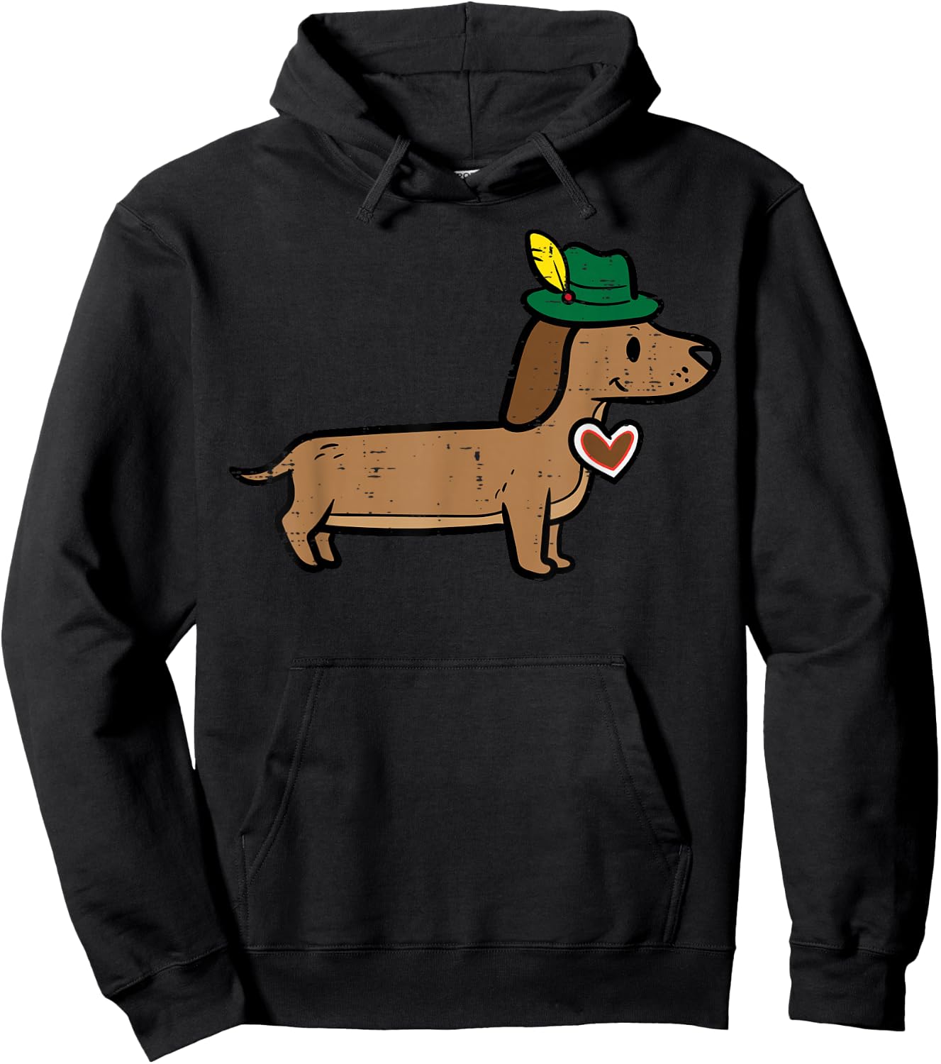 Oktoberfest Dachshund Cute Sausage Dog German Kids Men Women Hoodie - Hoodie | Black
