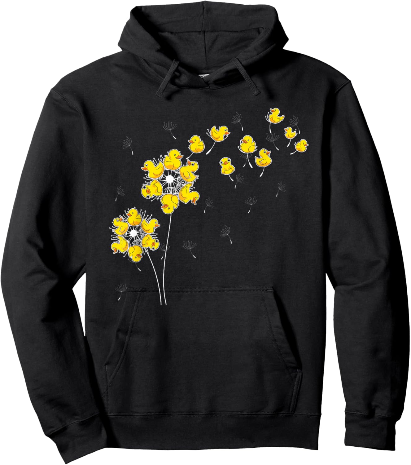 Rubber Duck, Dandelion, Squeaky Duck Hoodie - Hoodie | Black