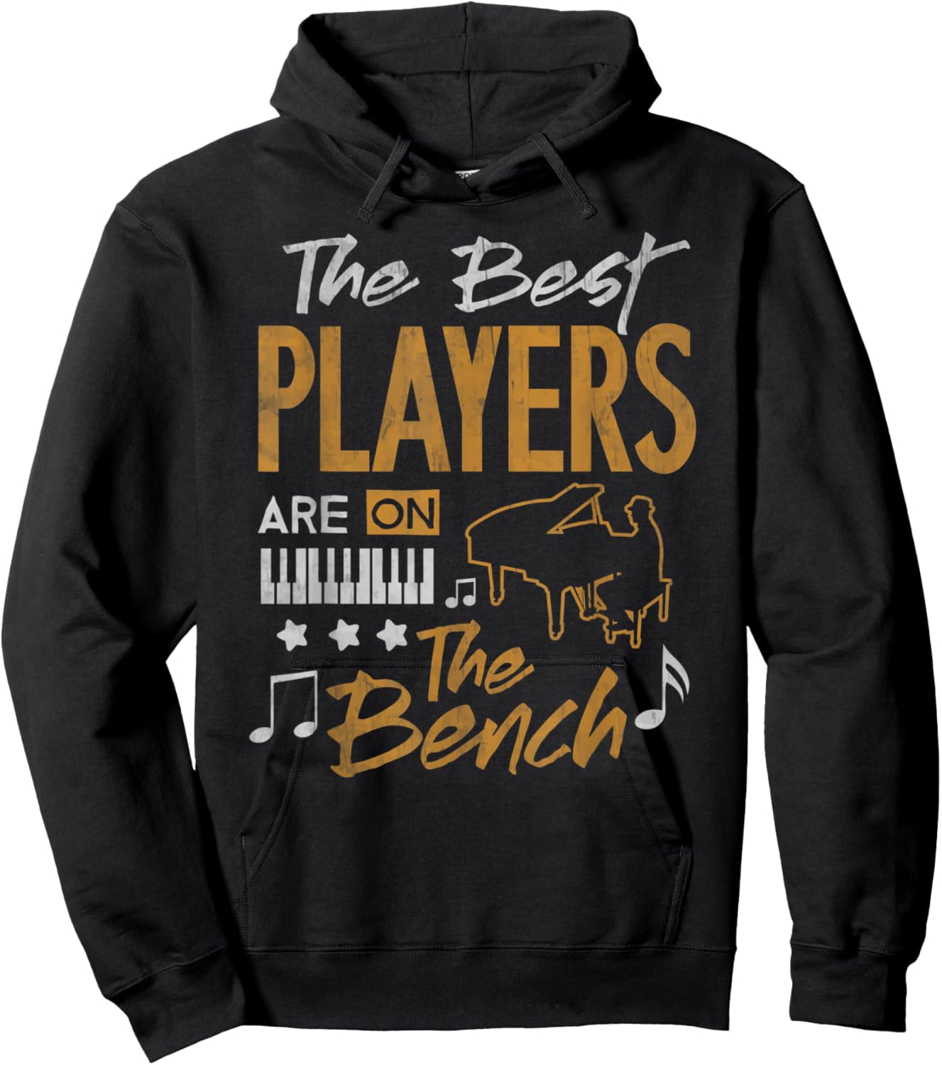 Piano Player Shirt Funny Pianist Music Lover Teacher Student Women Kids Hoodie - Hoodie | Black