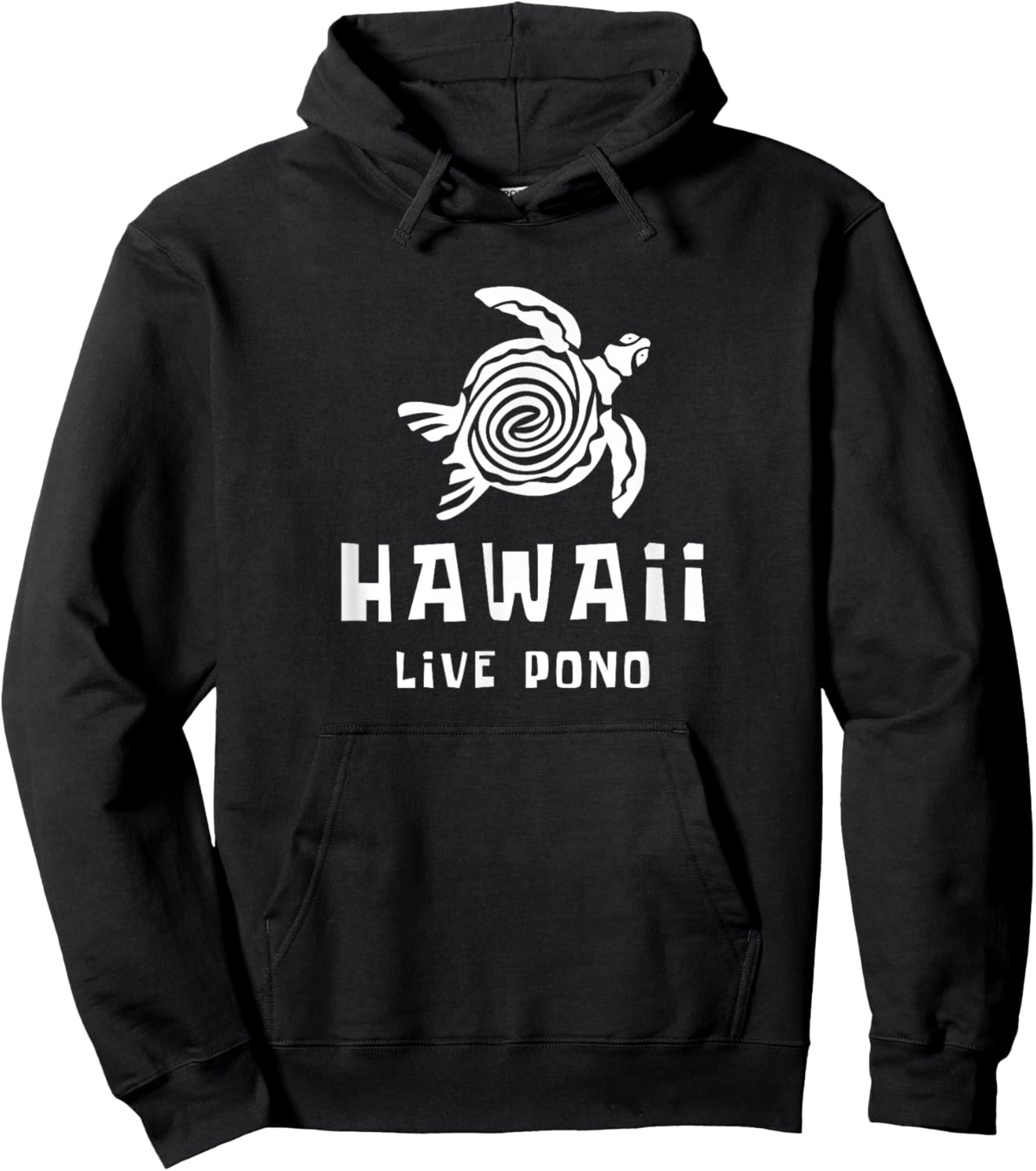 Hawaii Live Pono Sea Turtle Beach Hoodie - Hoodie | Black