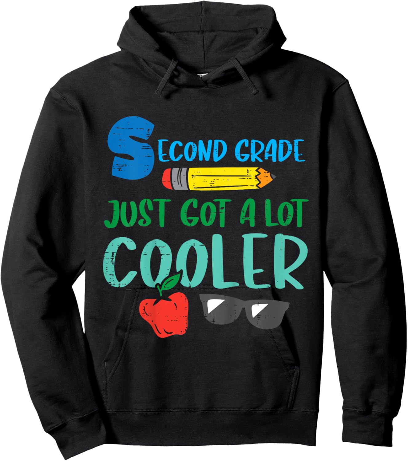 Kids Second Grade Just Got Cooler 2nd First Day Of School Boys Hoodie - Hoodie | Black