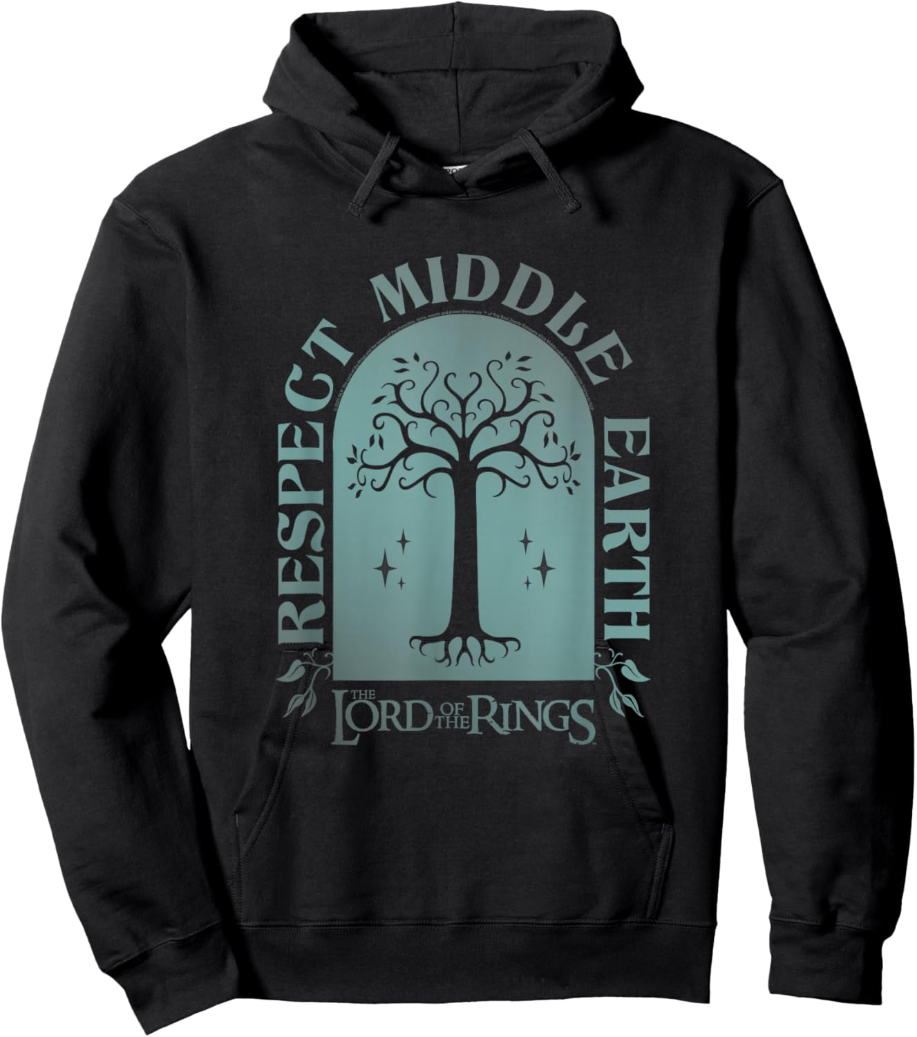 The Lord of the Rings Respect Middle Earth Tree Fantasy Hoodie - Hoodie | Black