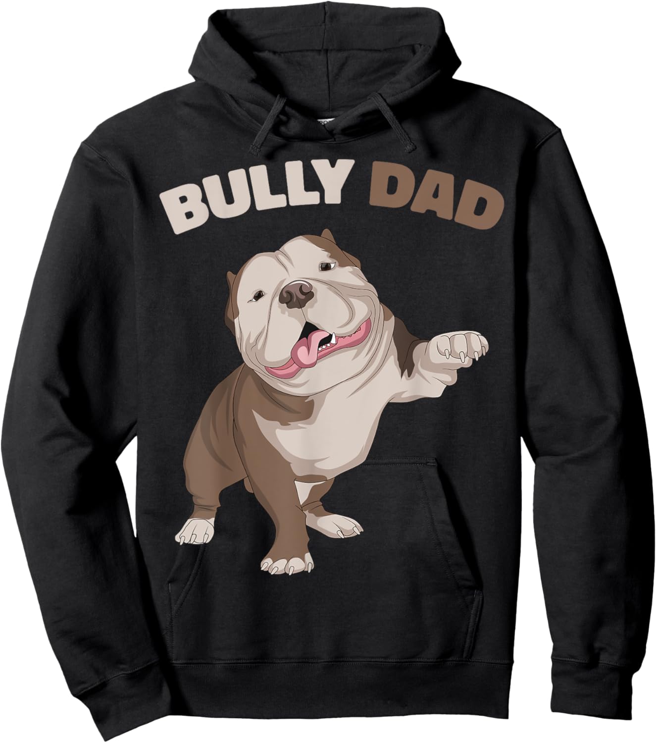 American Bully Dad Dog Owner Father Funny Men Hoodie - Hoodie | Black