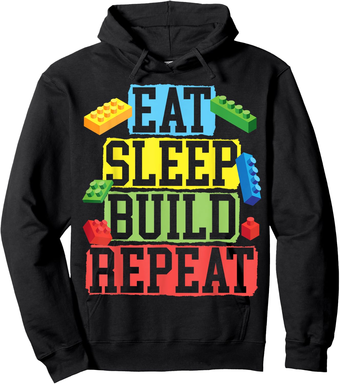 Master Builder Bricks Blocks Play Toys Hoodie - Hoodie | Black