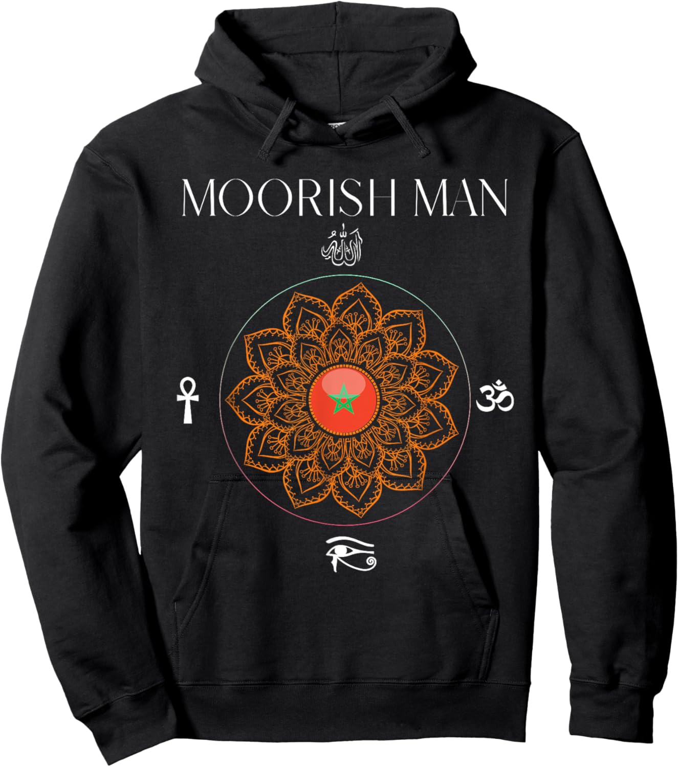 Moorish Man - Moorish American God Body Navigator Allah Hoodie - Hoodie | Black