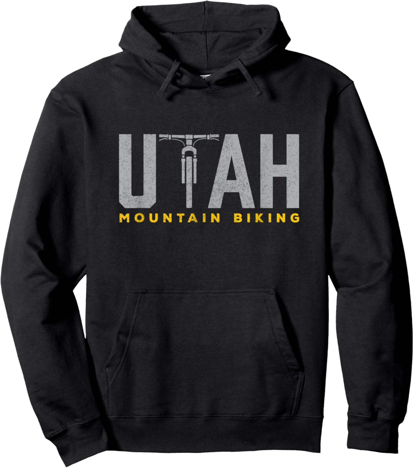 Retro UTAH Mountain Biking Moab MTB Trail Riding Hoodie - Hoodie | Black