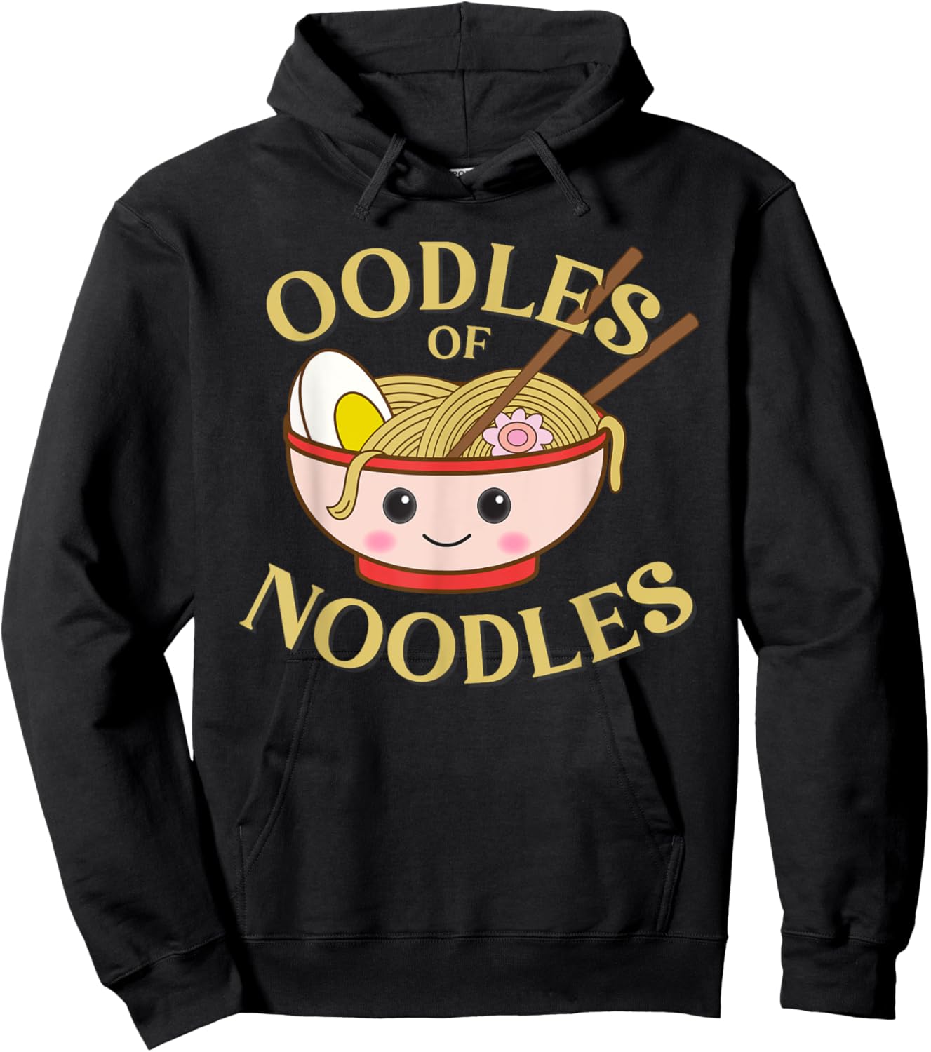 Ramen Cute Kawaii Japanese Oodles of Noodles Hoodie - Hoodie | Black