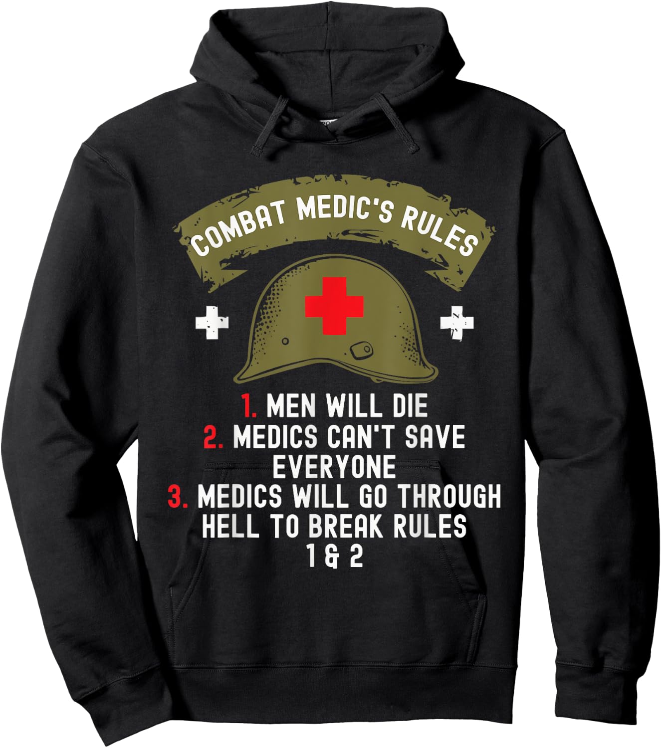 Combat Medic First Aid Field Medic Military Hoodie - Hoodie | Black