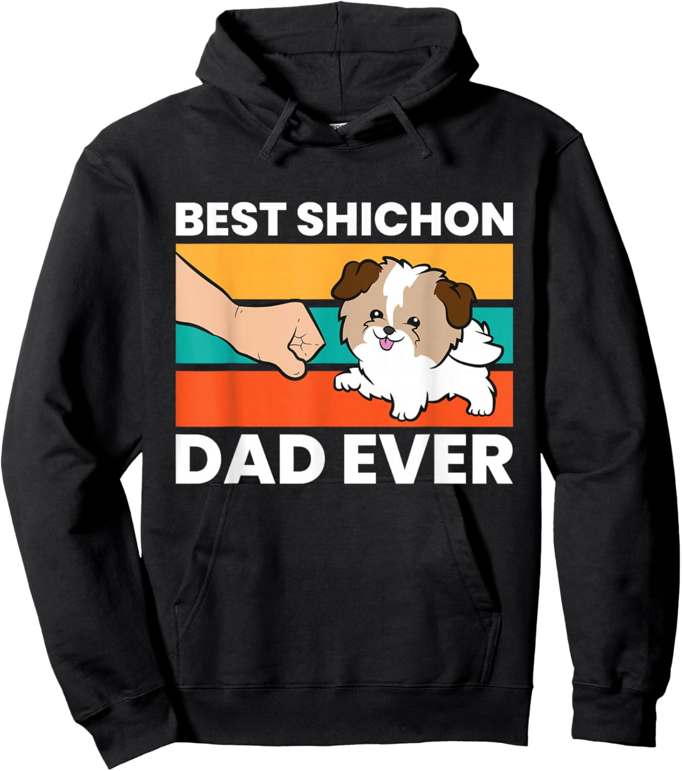 Best Shichon Dad Ever Hoodie - Hoodie | Black