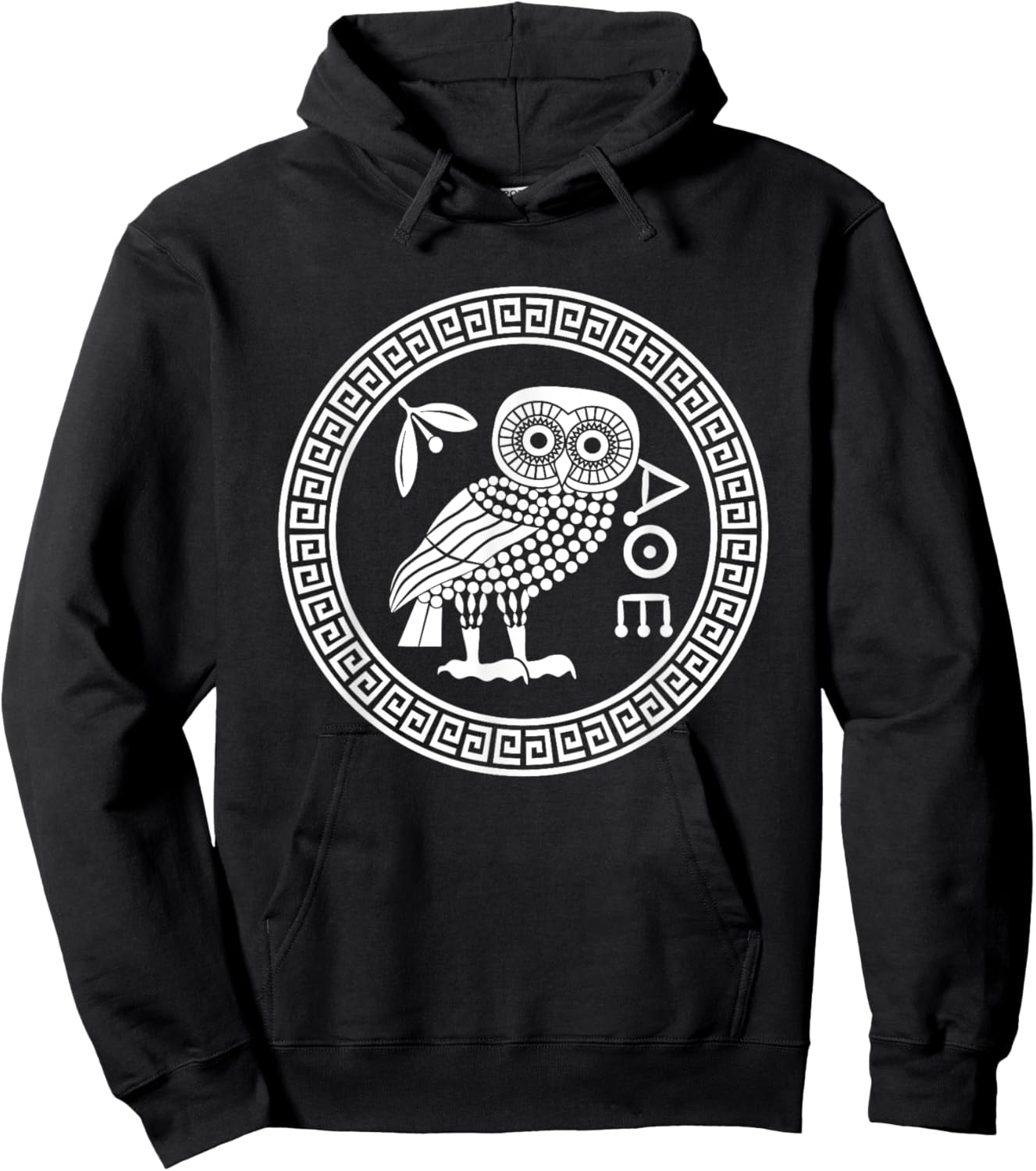 Owl of Athena Ancient Greek Mythology is Athena's Owl Greece Hoodie - Hoodie | Black