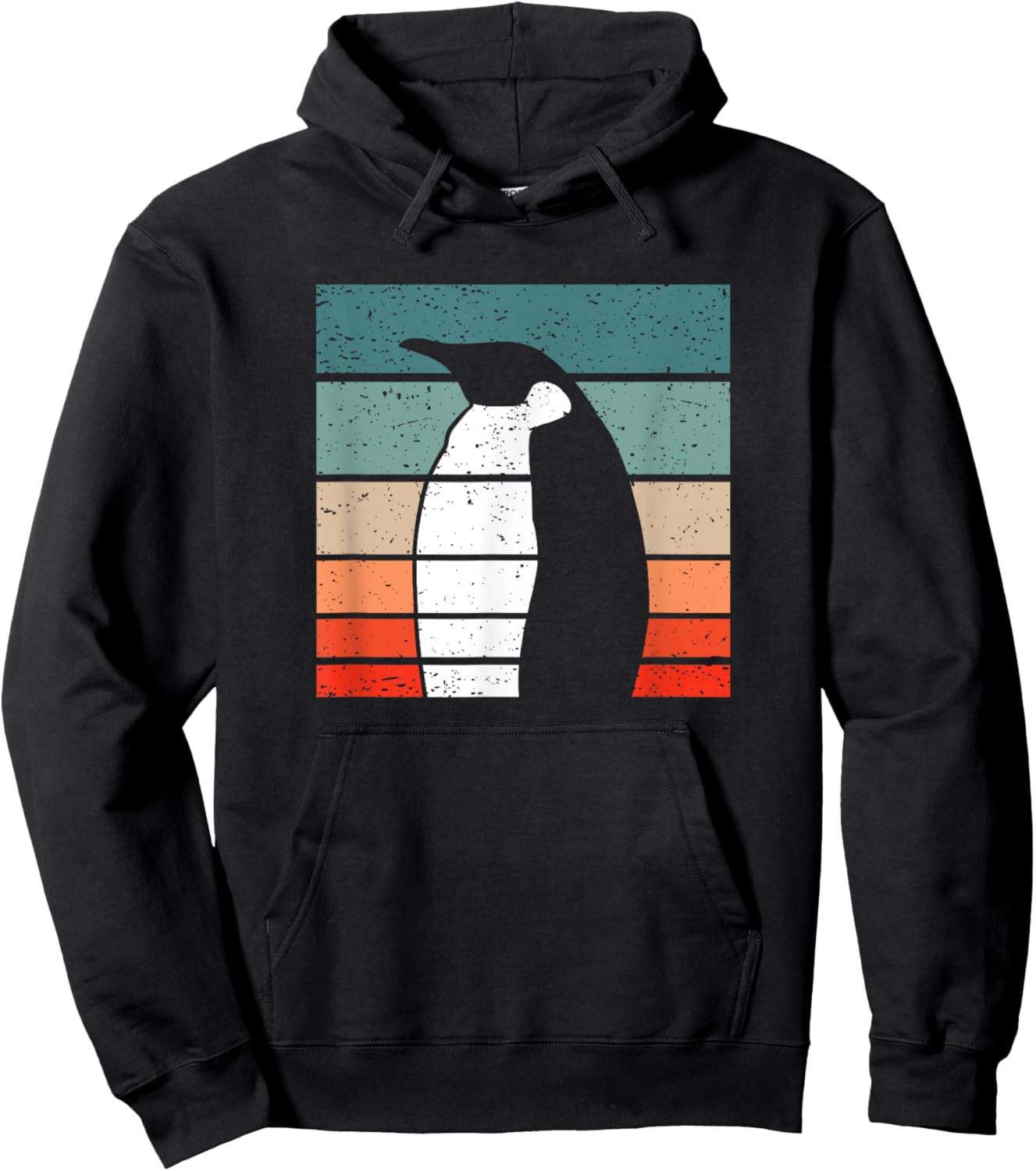 Penguin Retro Style Vintage Hoodie - Hoodie | Black