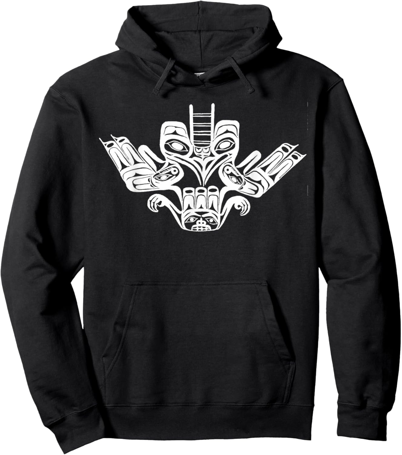 Thunderbird Northwest Tribal Native American Indian Art Hoodie - Hoodie | Black