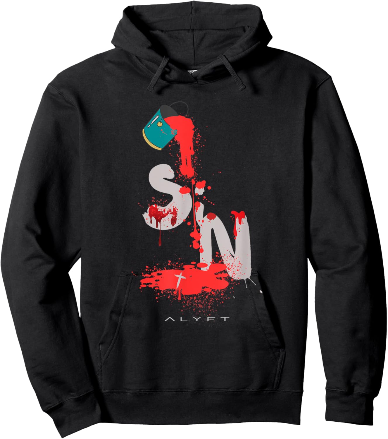 "His Blood Covers" - Christian Jesus Faith Design Hoodie - Hoodie | Black