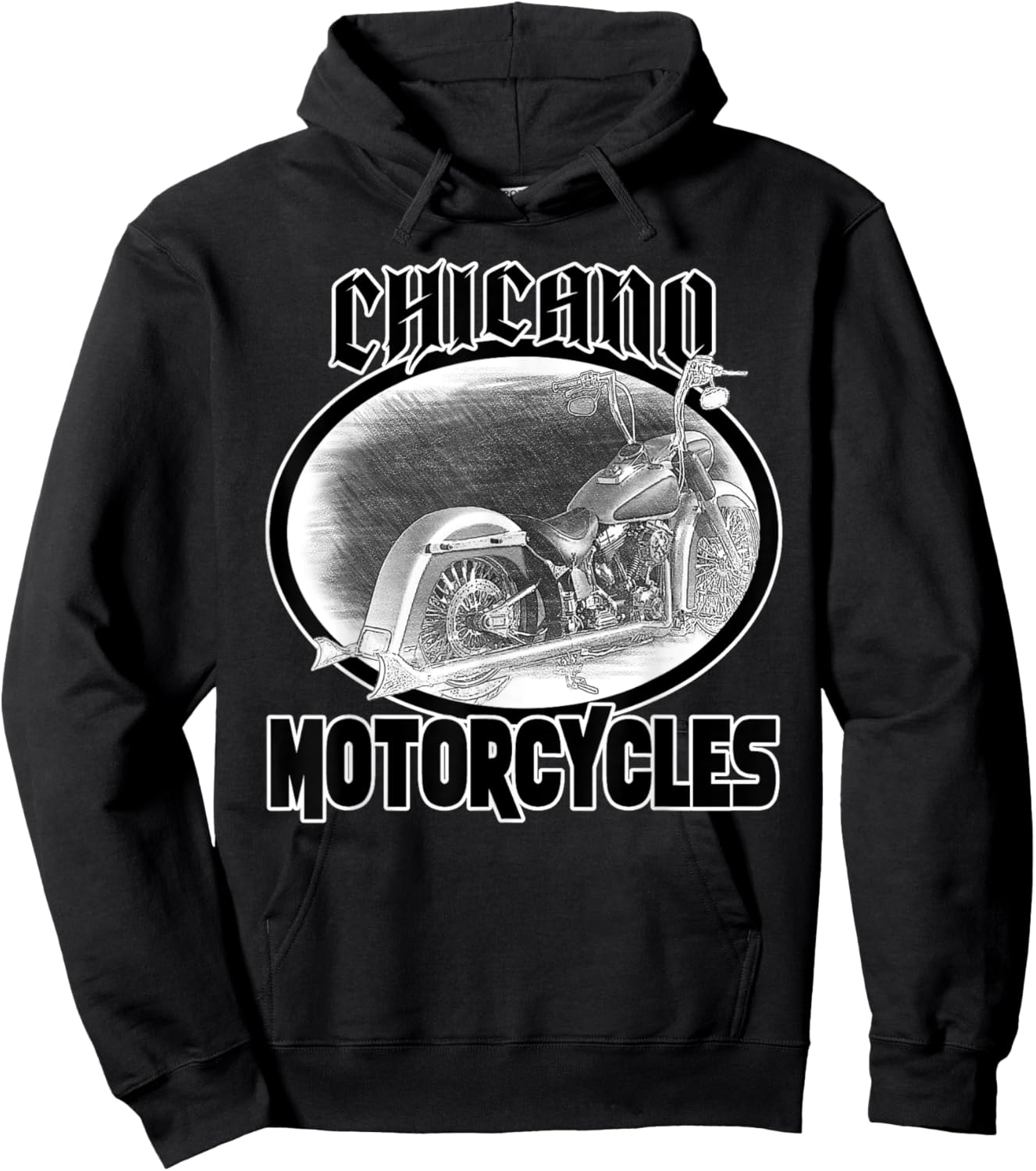 Chicano Cholo Latino Style Biker Chicano Motorcycles Hoodie - Hoodie | Black