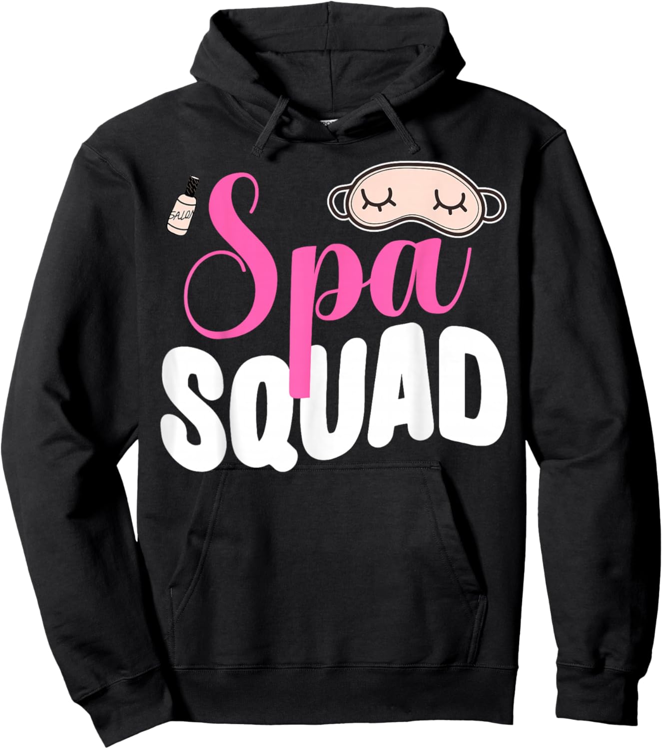Spa Squad Birthday Party Girl Cute Spa Bath Lover Spa Staff Hoodie - Hoodie | Black