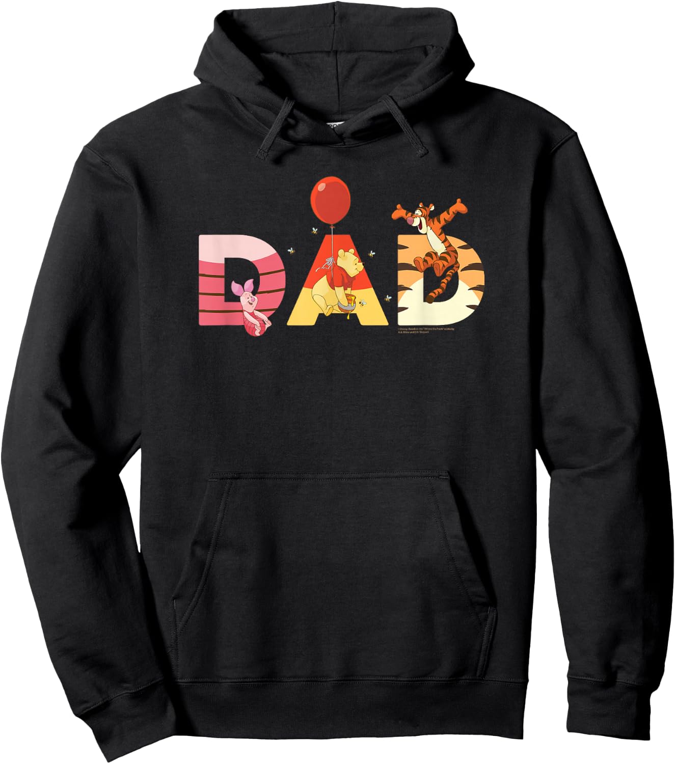 Disney Winnie The Pooh and Friends Dad Father's Day Birthday Hoodie - Hoodie | Black