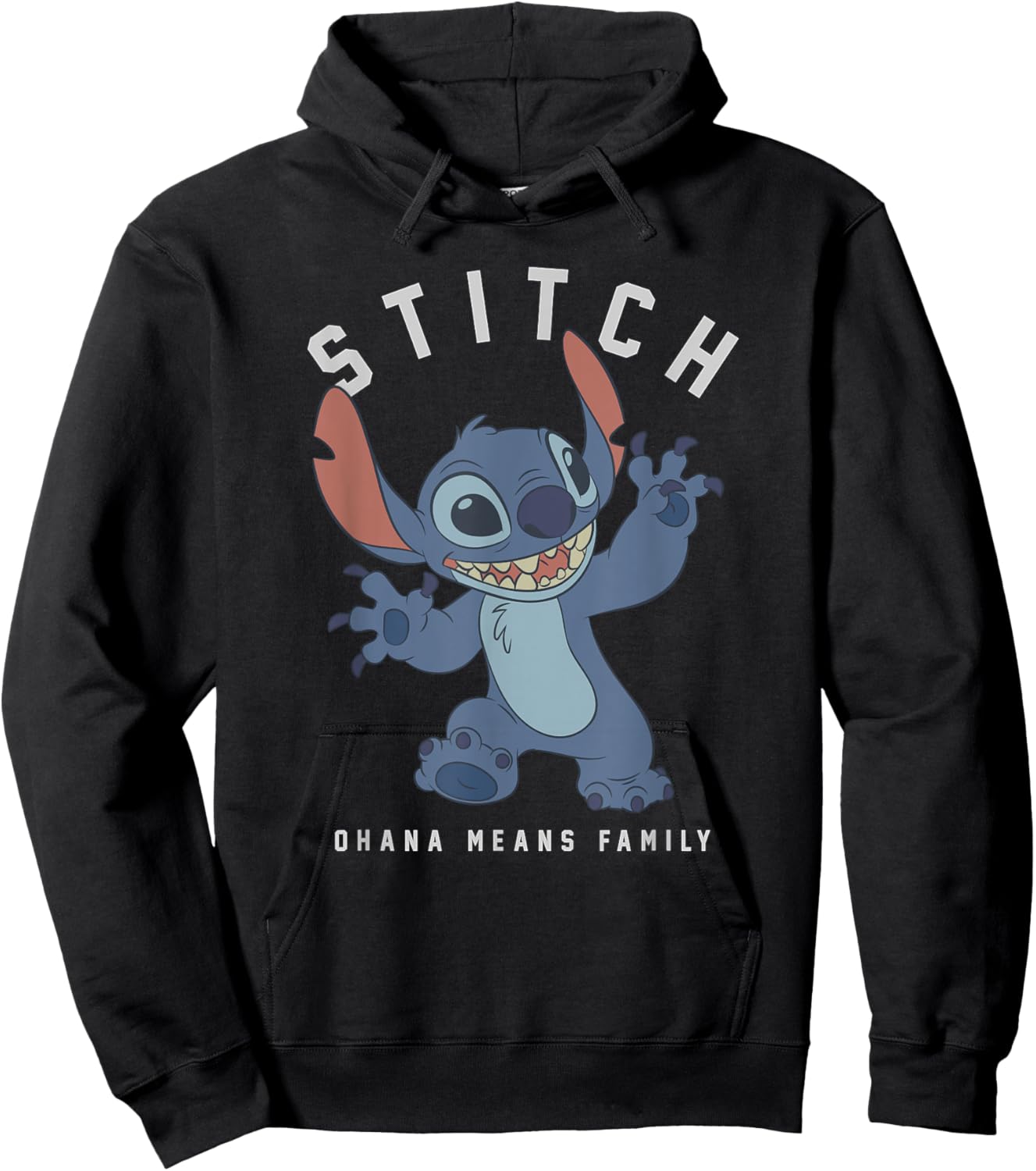 Disney Lilo & Stitch Claws Out Ohana Means Family Hoodie - Hoodie | Black