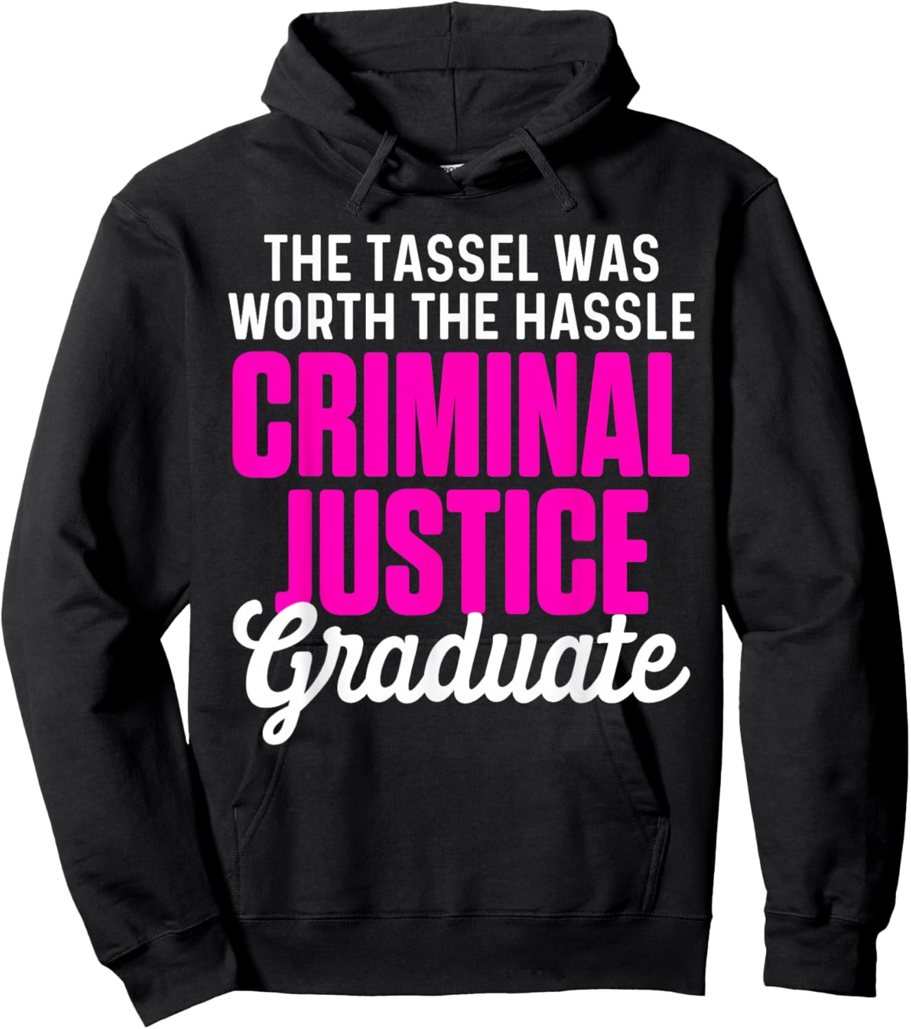 Criminal Justice Degree Graduating Student Designs Women's Black Graduation Hoodie - Hoodie | Black