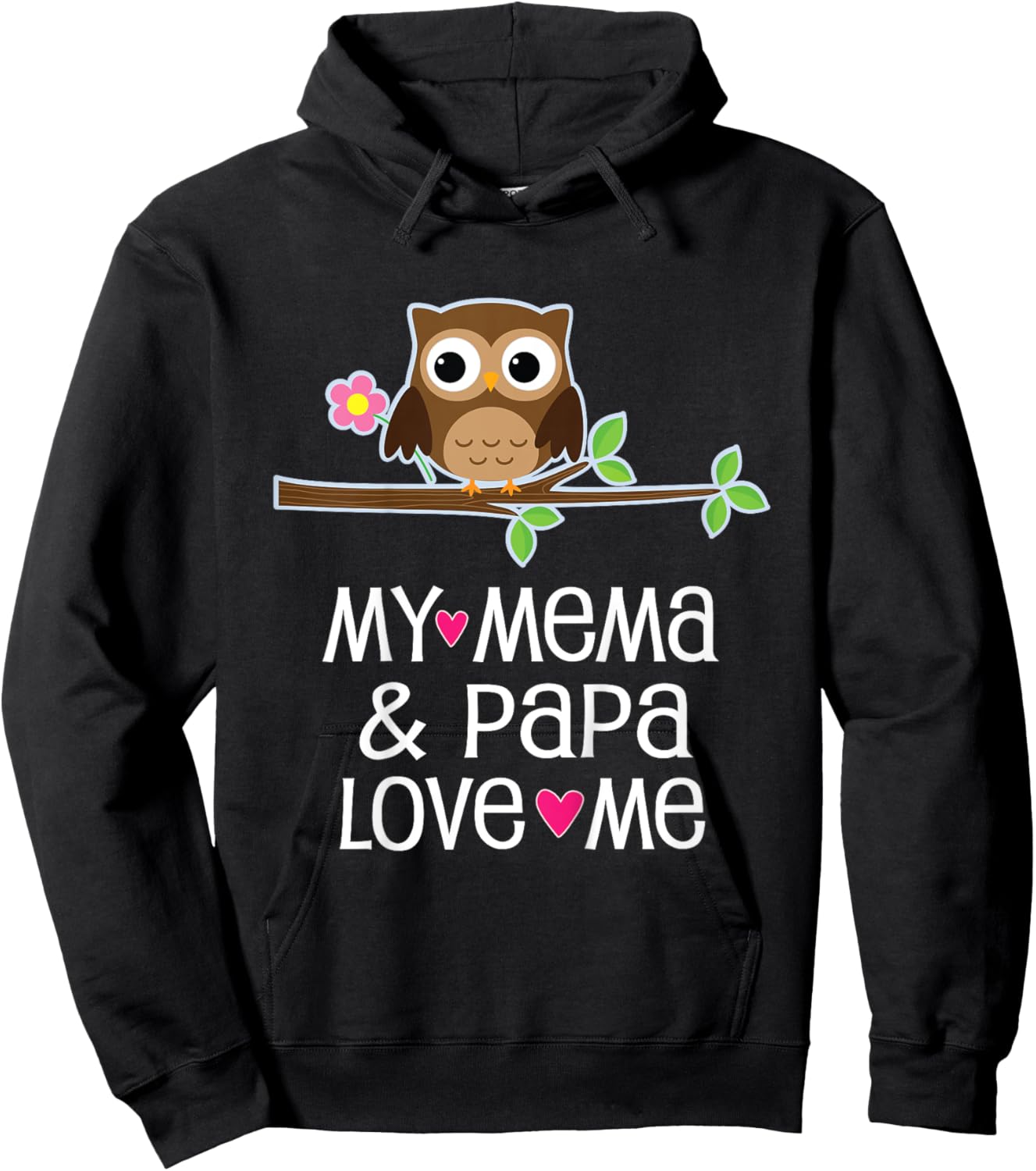 My Mema and Papa Love Me Hoodie - Hoodie | Black