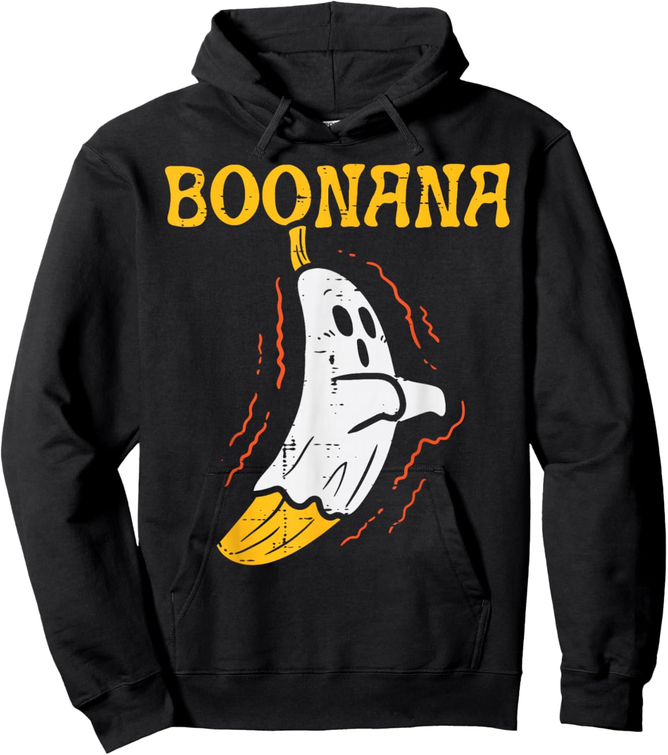 Boonana Cute Ghost Banana Halloween Costume Men Women Kids Hoodie - Hoodie | Black